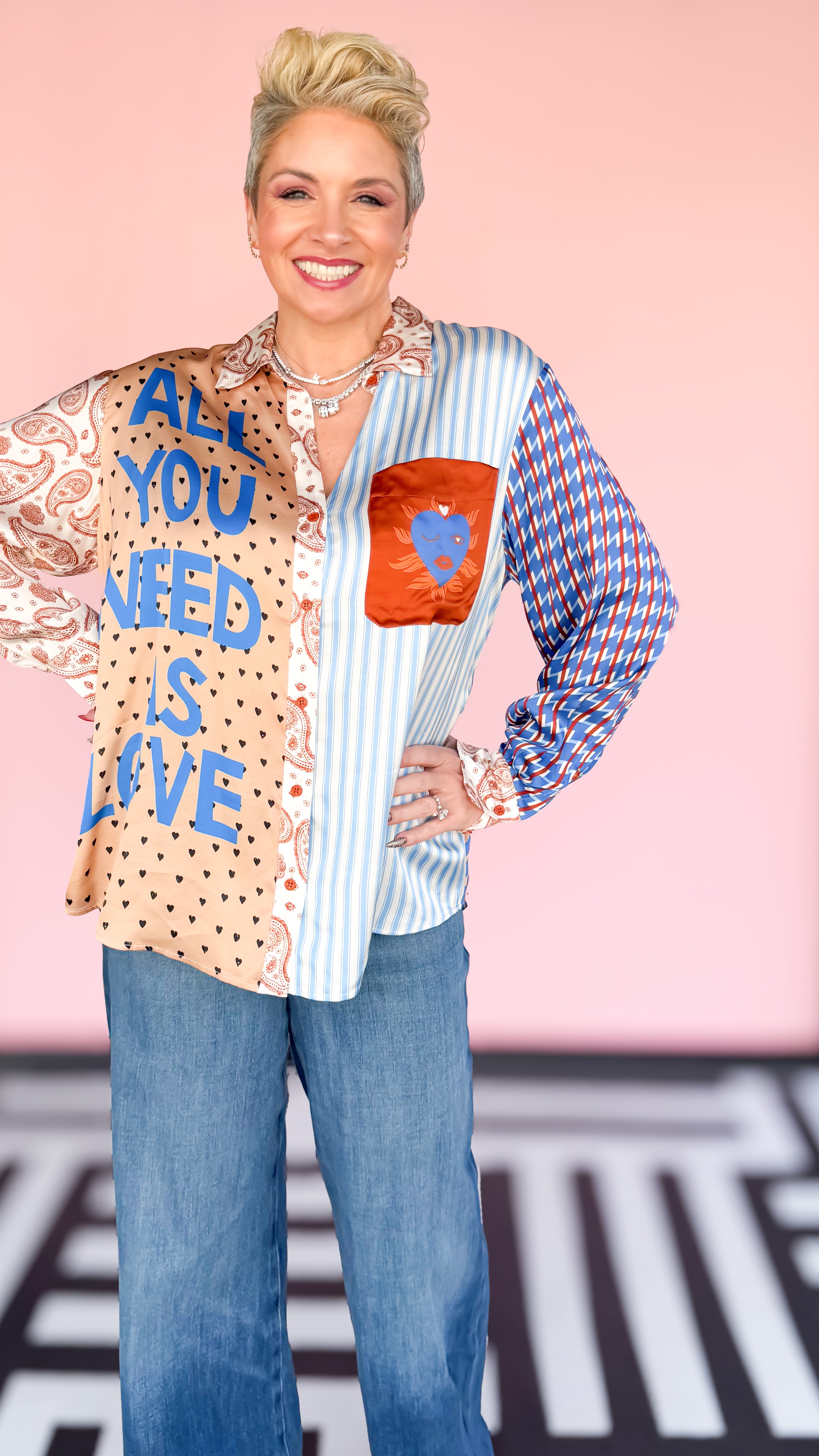 Camilla Mixed Pattern Shirt - The BLVD