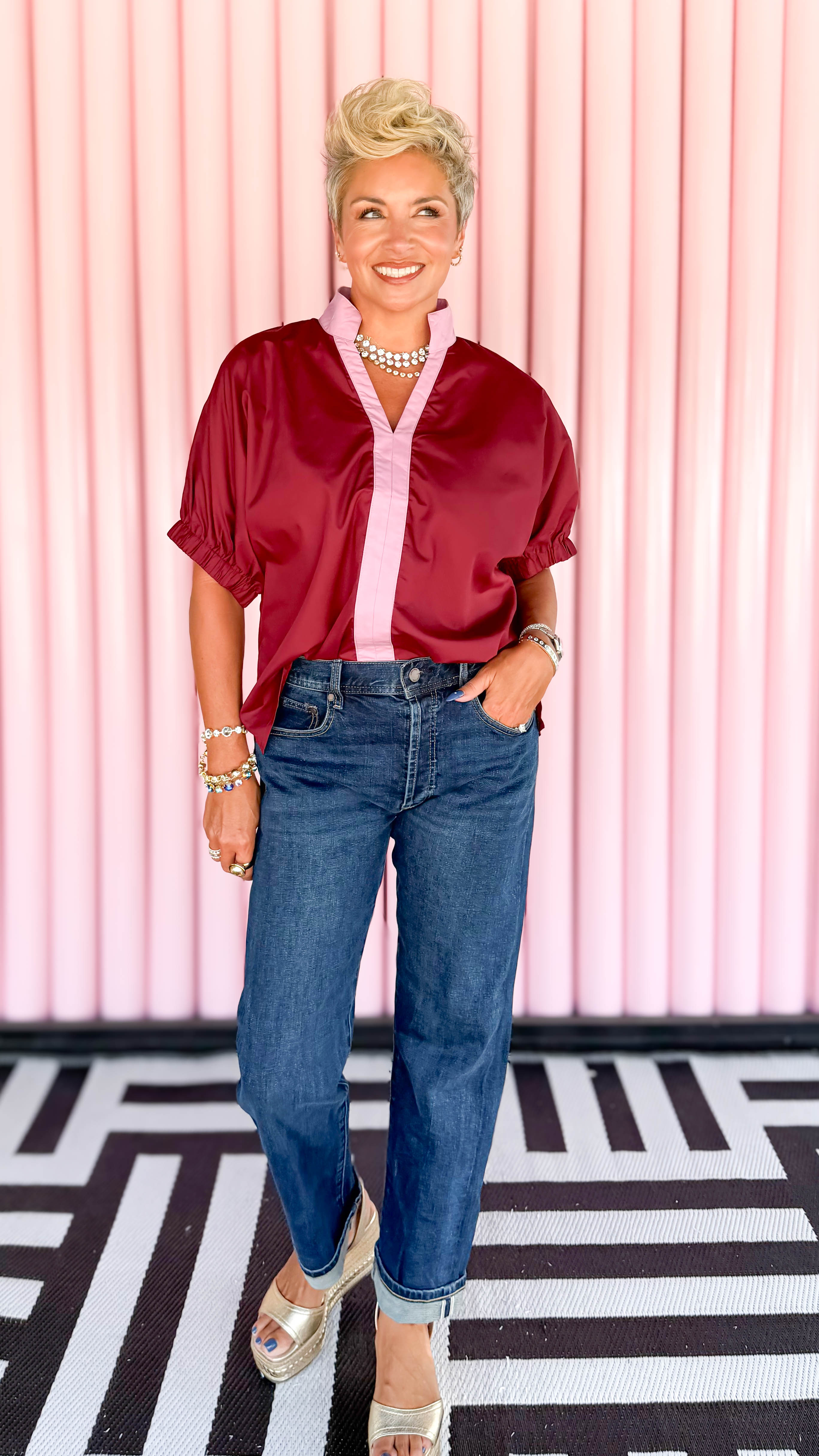 Sloane Cuffed Jean/Comet Blue