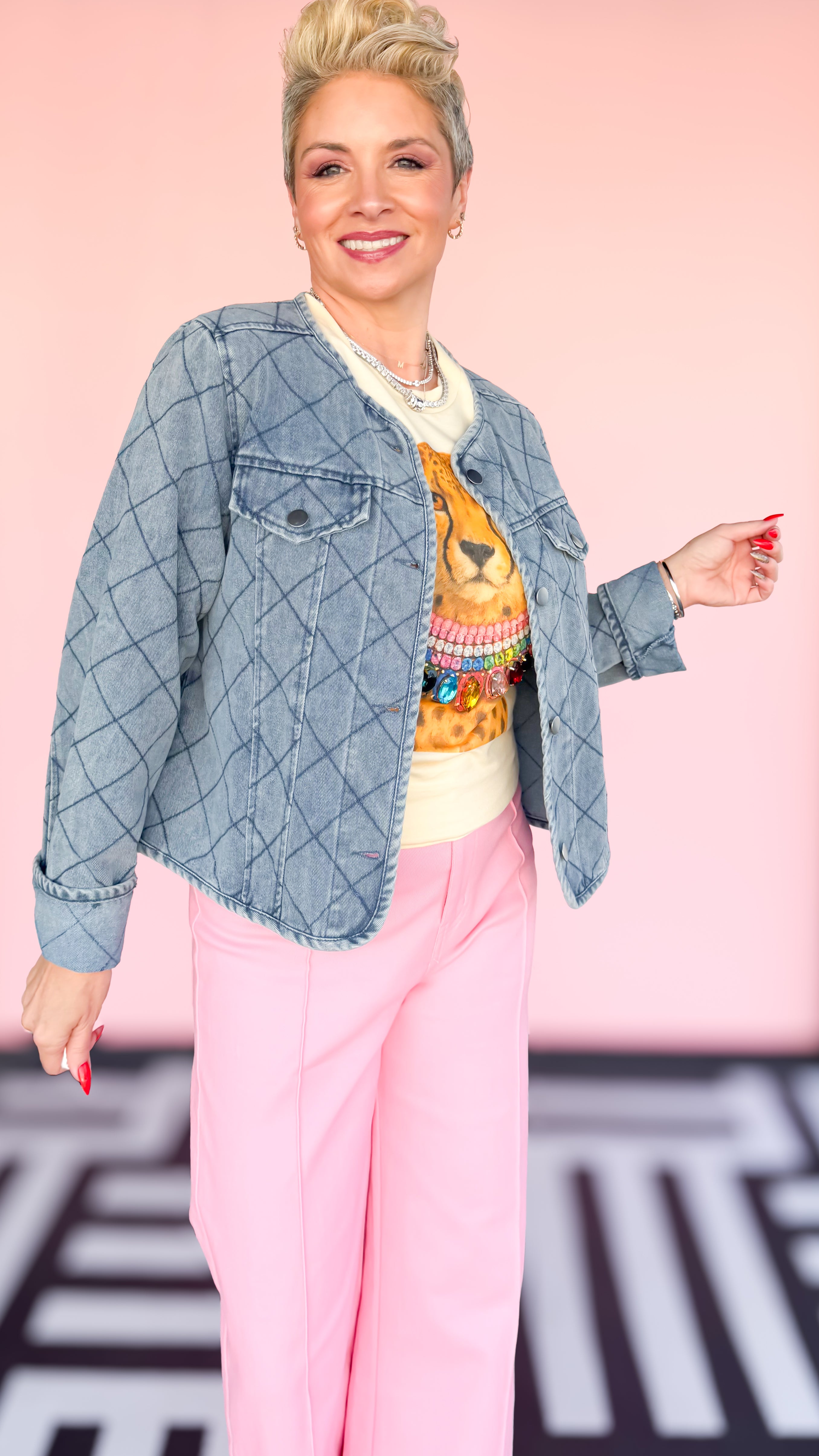 Stitch Detail Denim Jacket - The BLVD