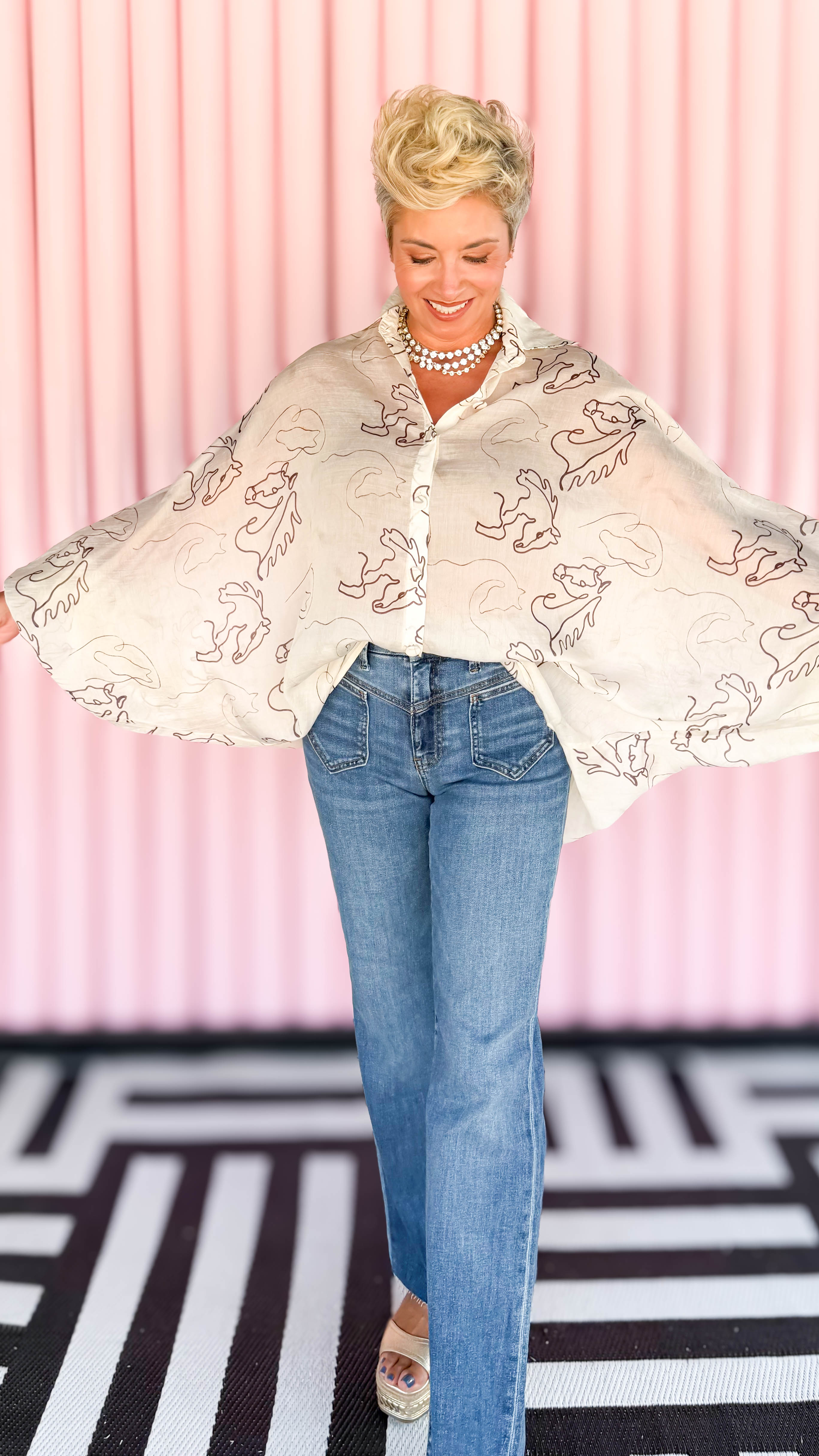 Spirit Dolman Sleeve Top/Cream