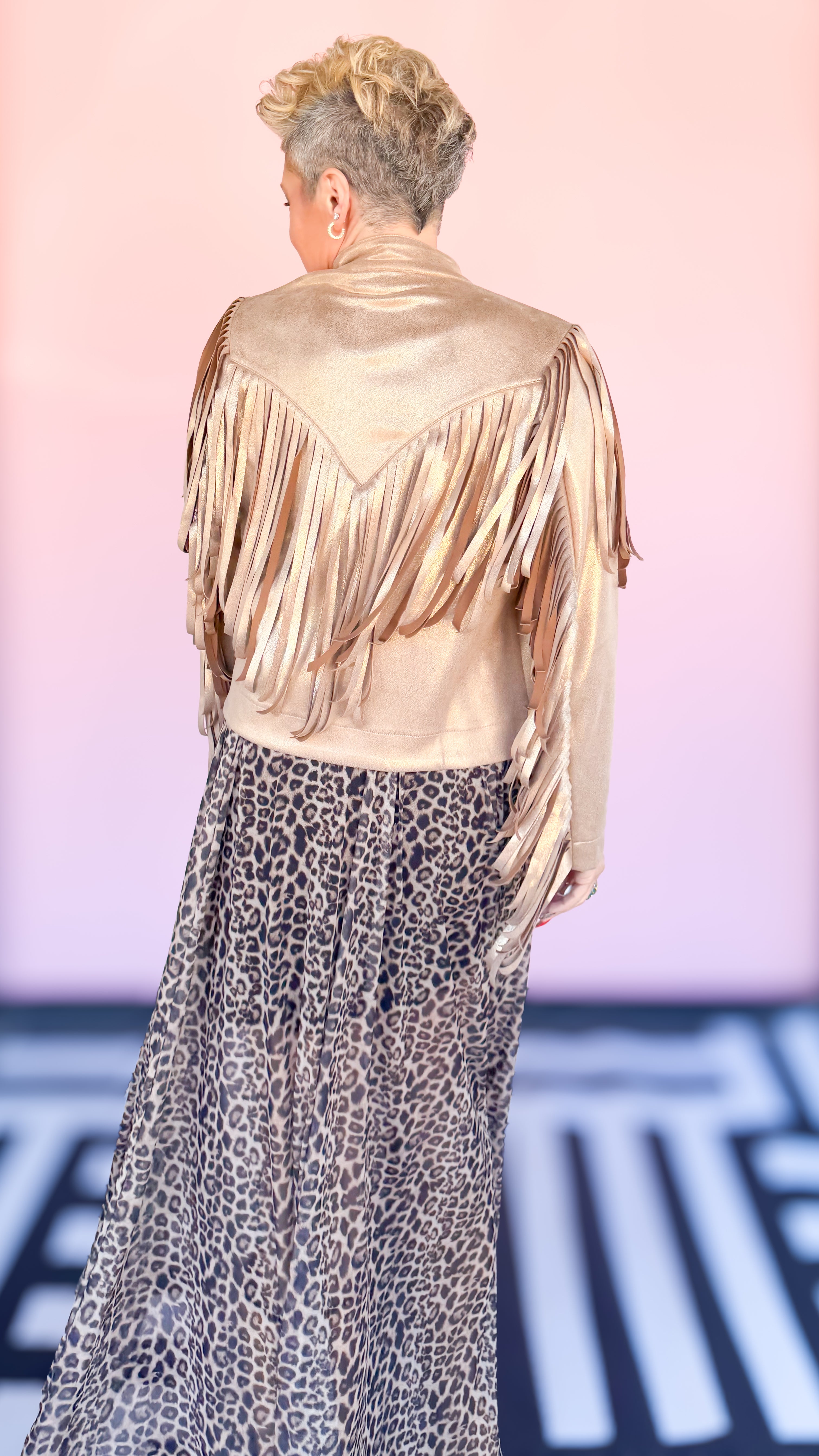 Metallic Fringe Jacket/Gold - The BLVD