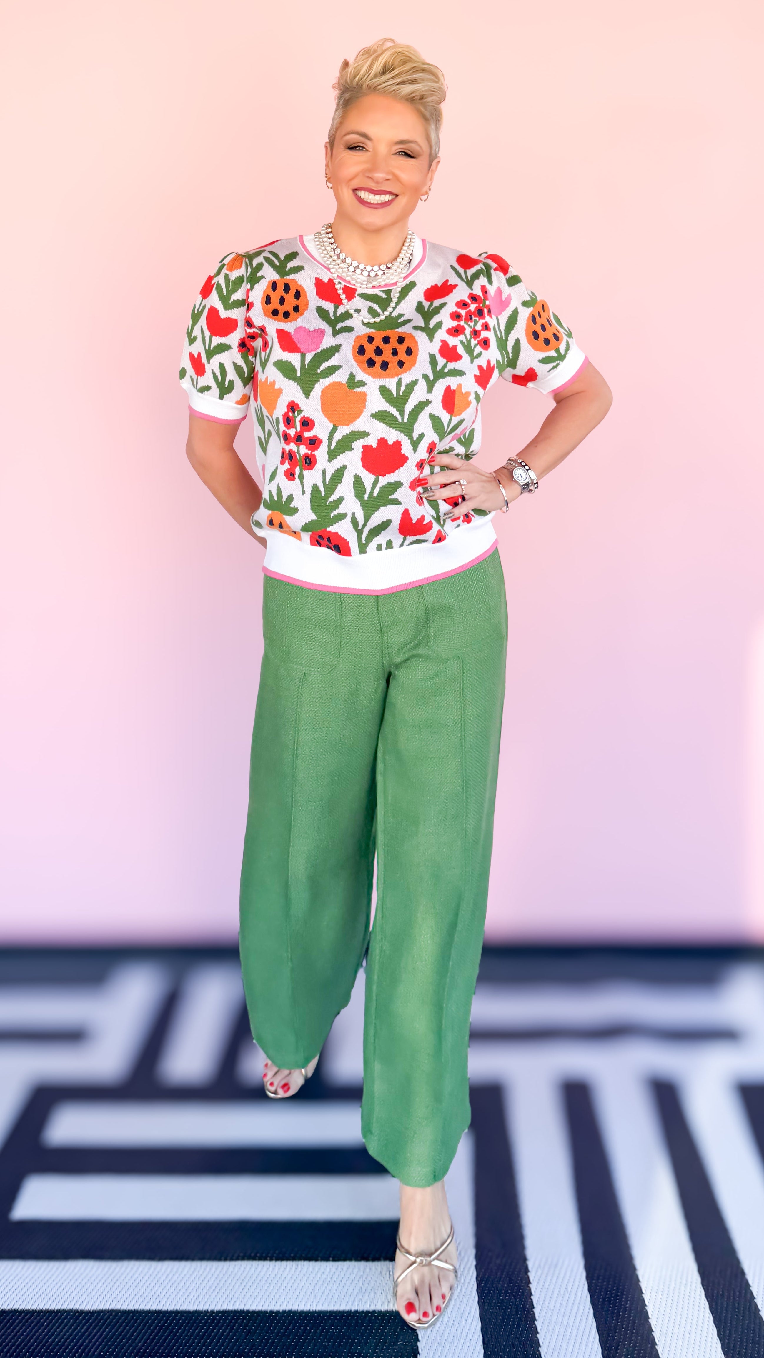 Fran Front Pocket Twill Pant/GREEN - The BLVD