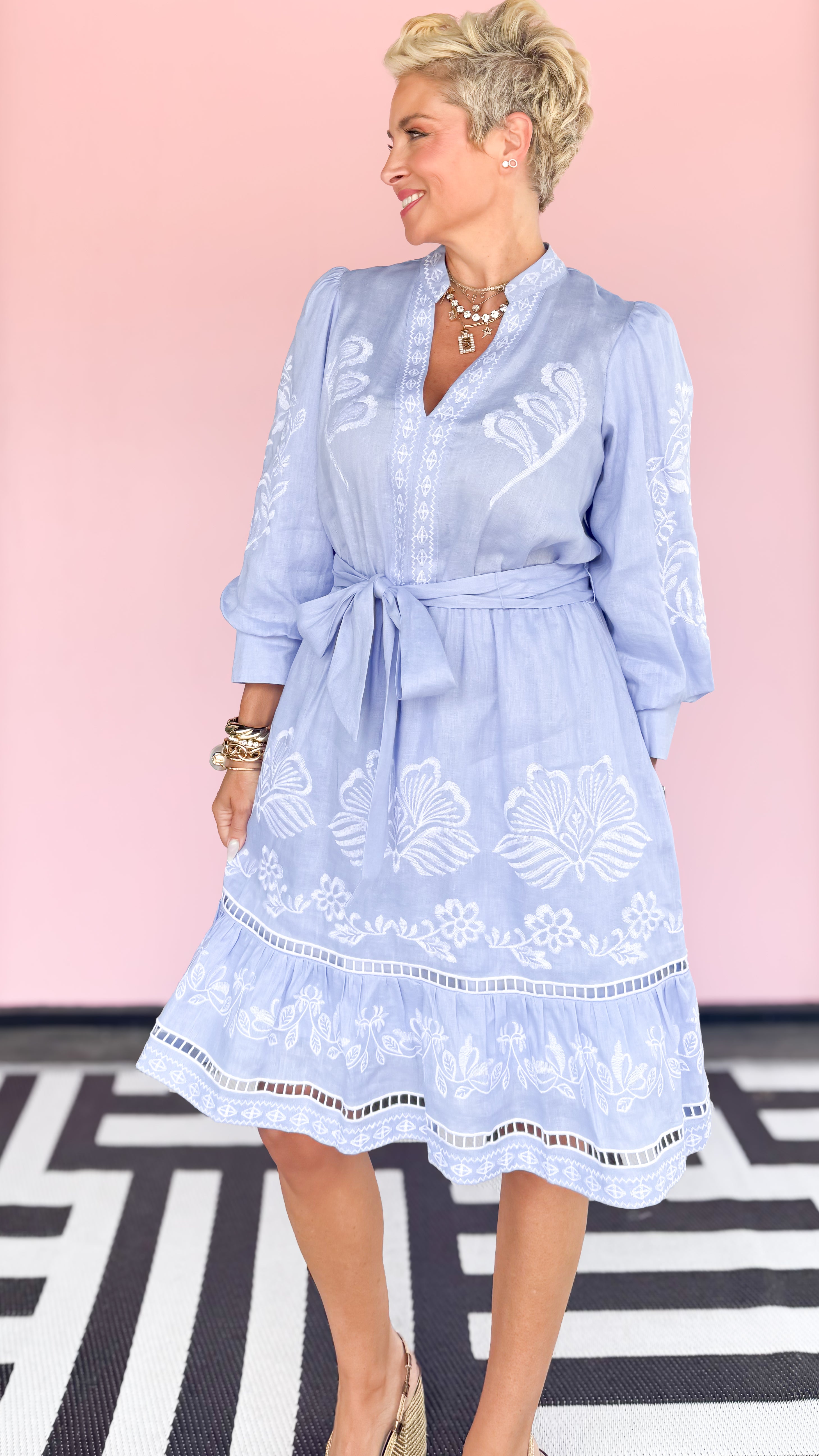 Martha blue midi dress