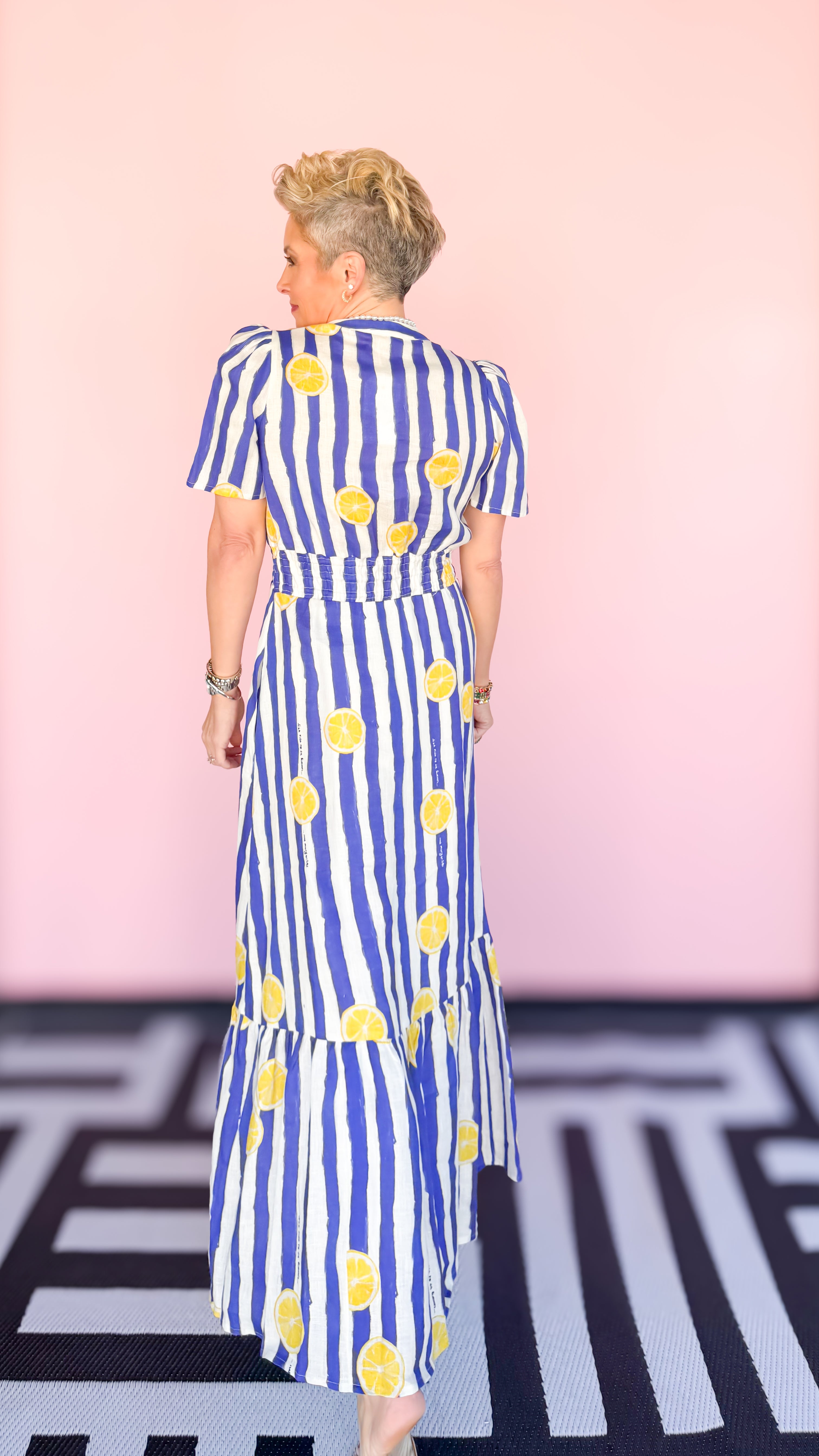 Lemon Striped Maxi Dress - The BLVD