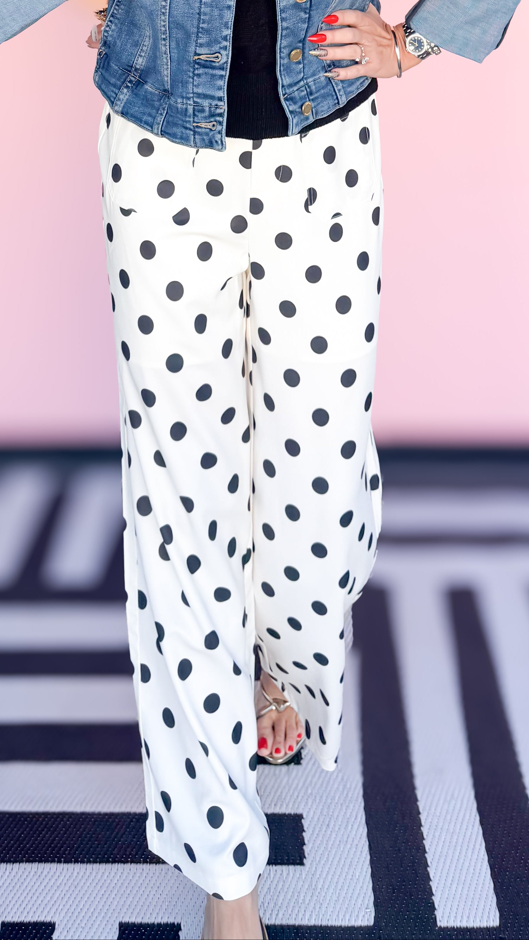 Polka Dot Loose Pant - The BLVD