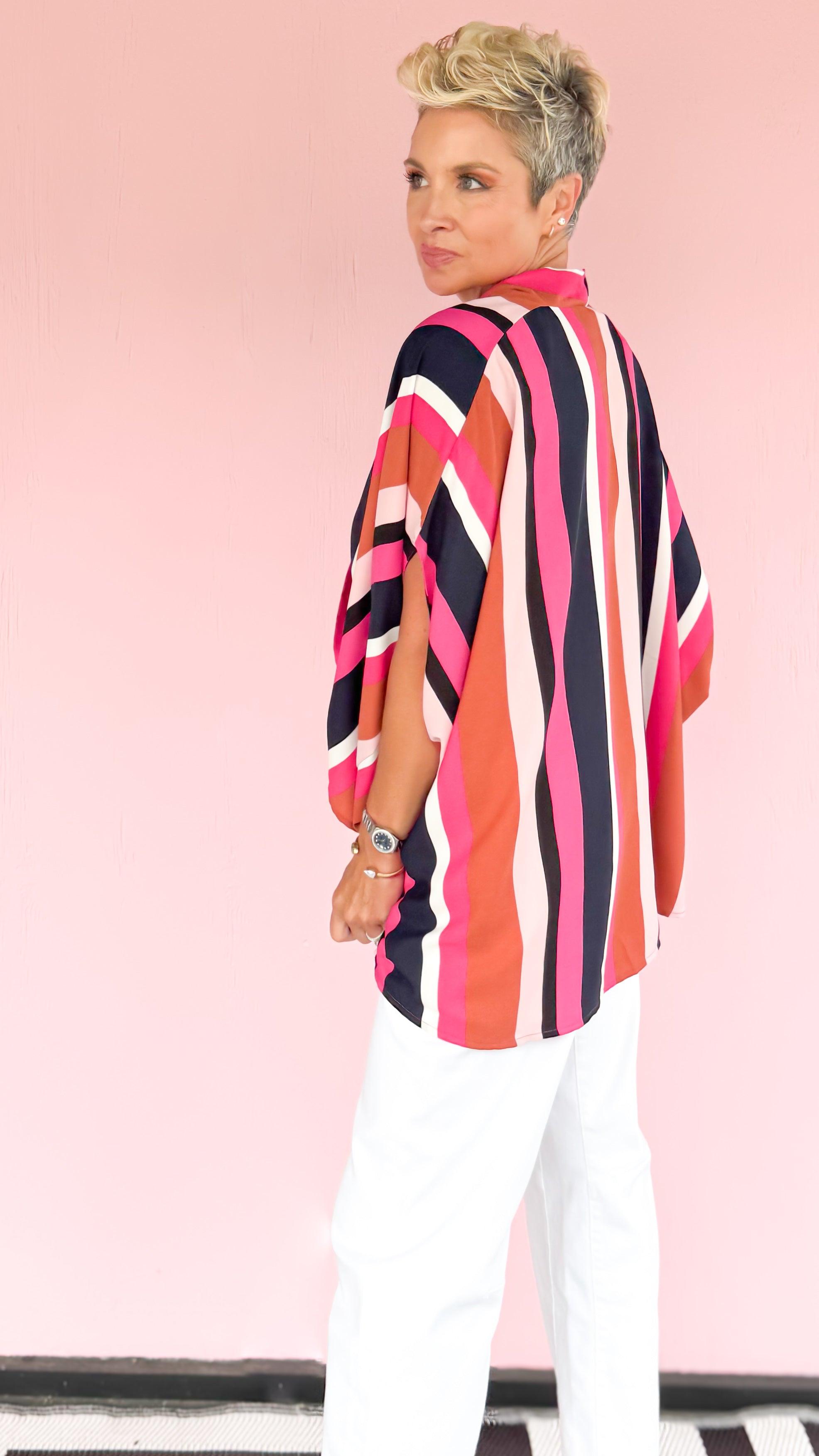 Billie Stripe Wrap Top