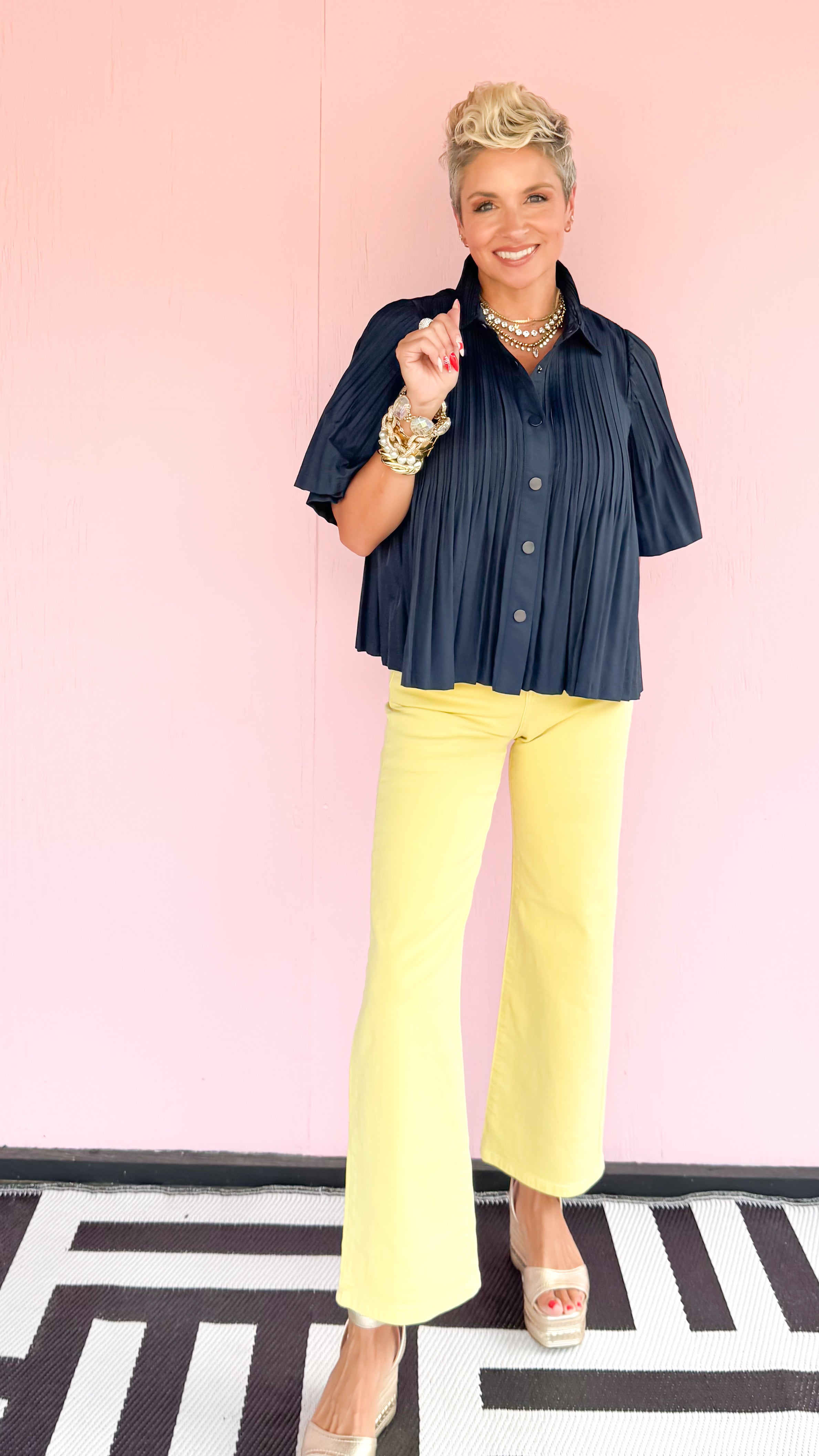 Wide Leg Jean/Yellow