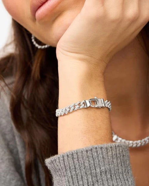 Pavé Julian Cuban Chain Bracelet