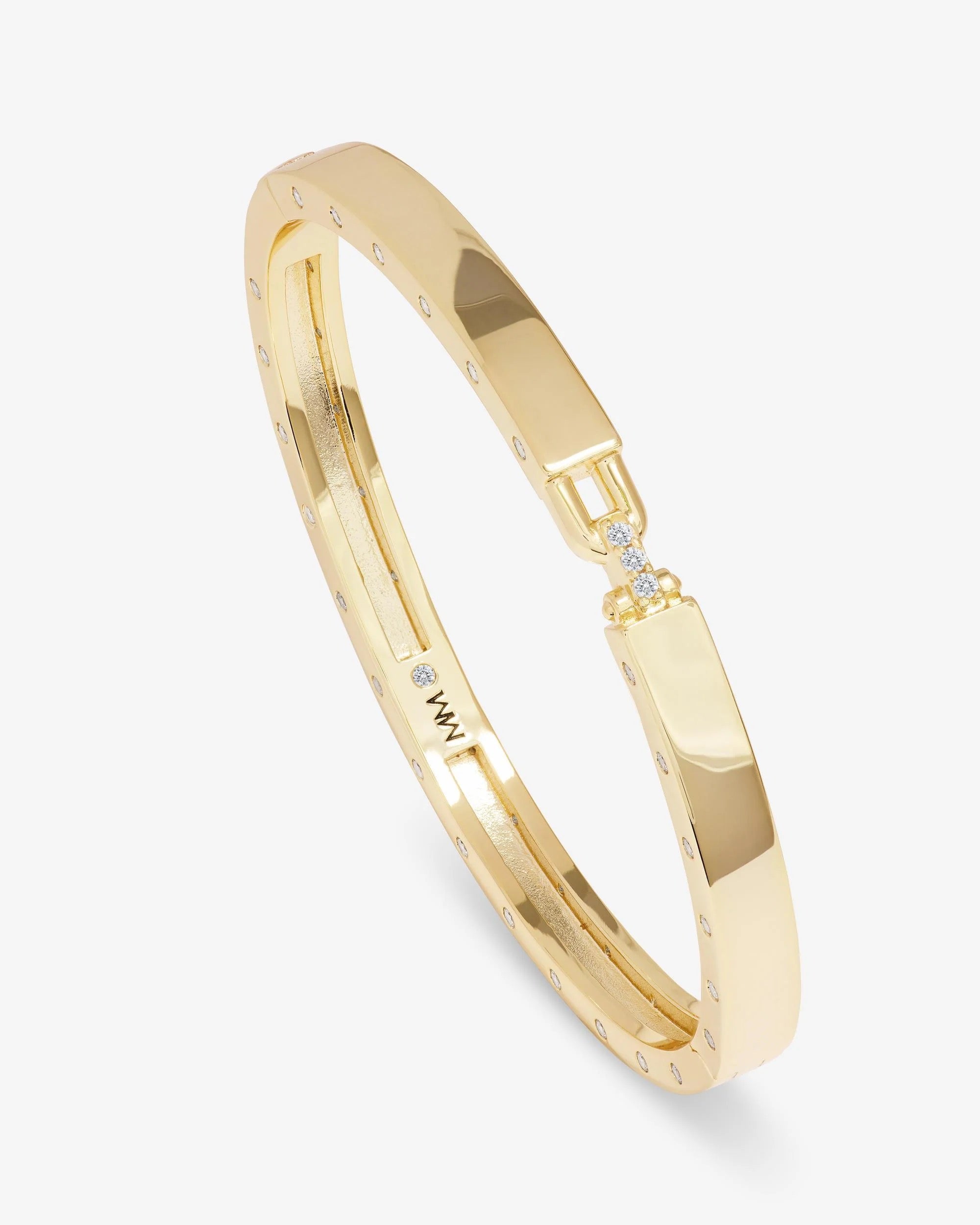 Ashley Lock Cuff 6mm jewelry detail - side view - BLVD Boutik