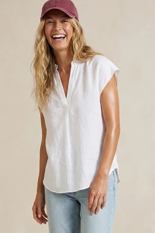 Drop Shoulder in White - The BLVD