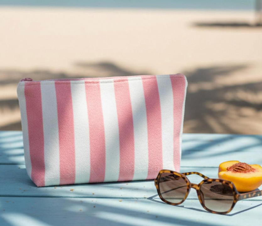Striped Terry Pouch