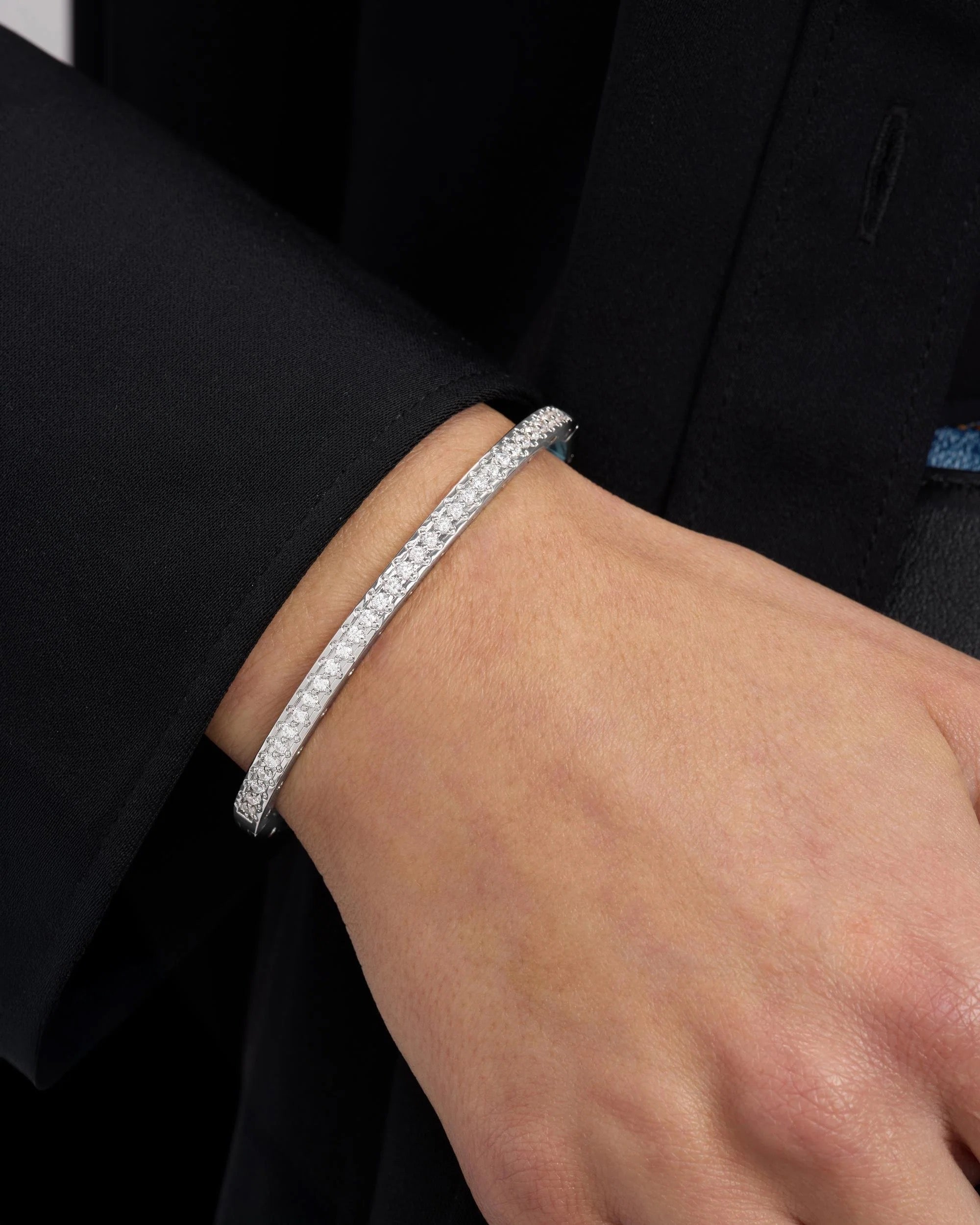 Ashley Pavé Cuff 4mm - The BLVD