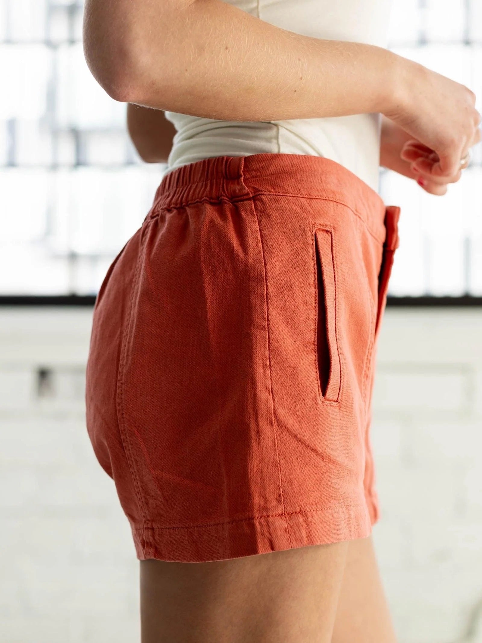 Trouser Shorts 3.5"/Brick - The BLVD
