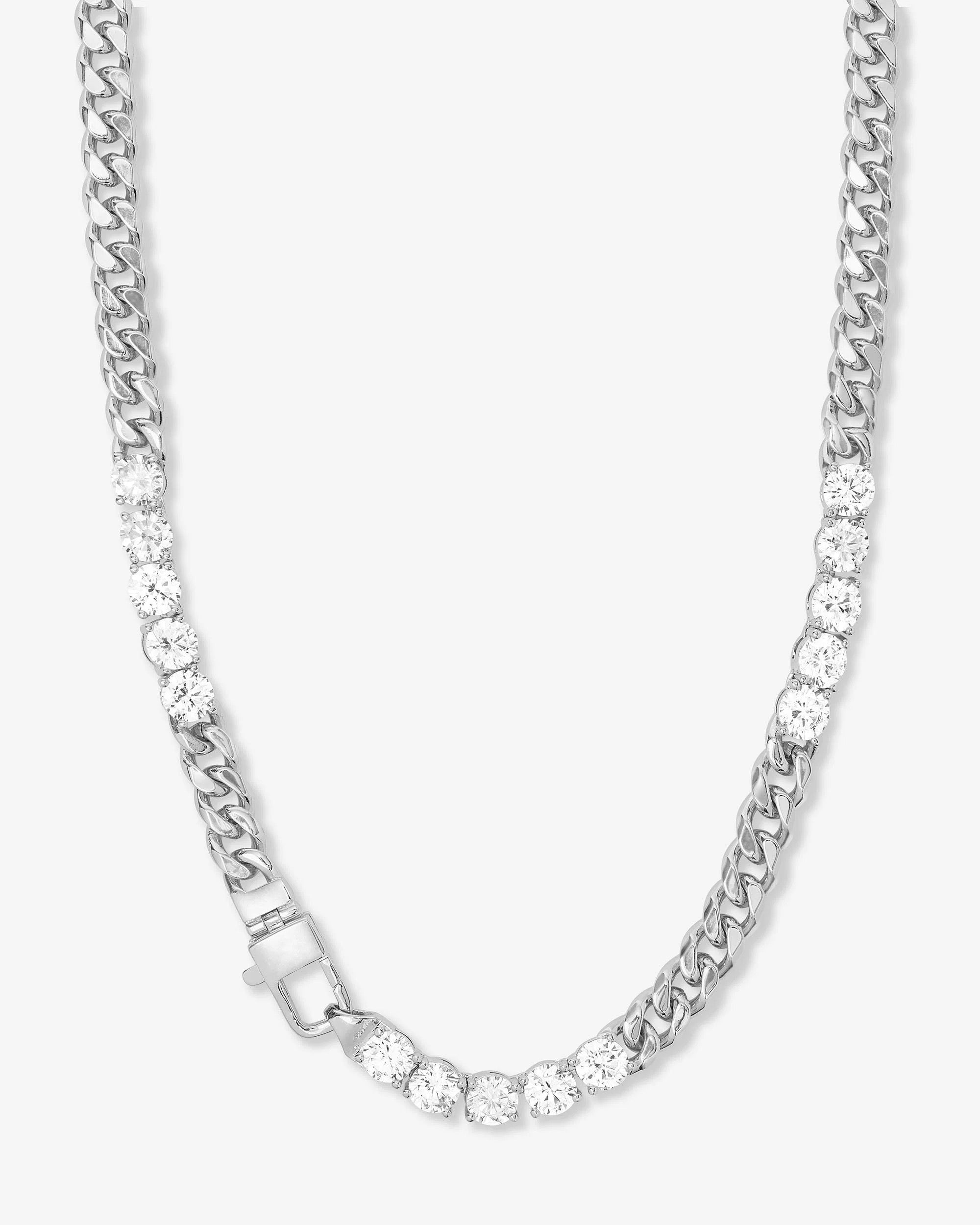 Julian's Obsessed with Diamonds Necklace 16 inch jewelry detail - worn view - BLVD Boutik