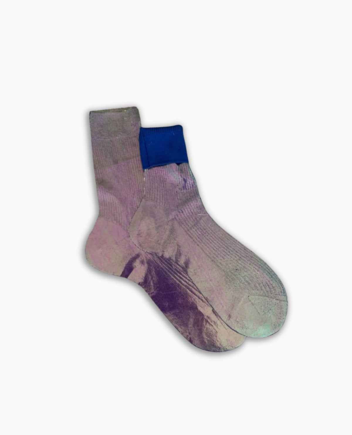 Laminated Ribbed Ankle Socks - The BLVD