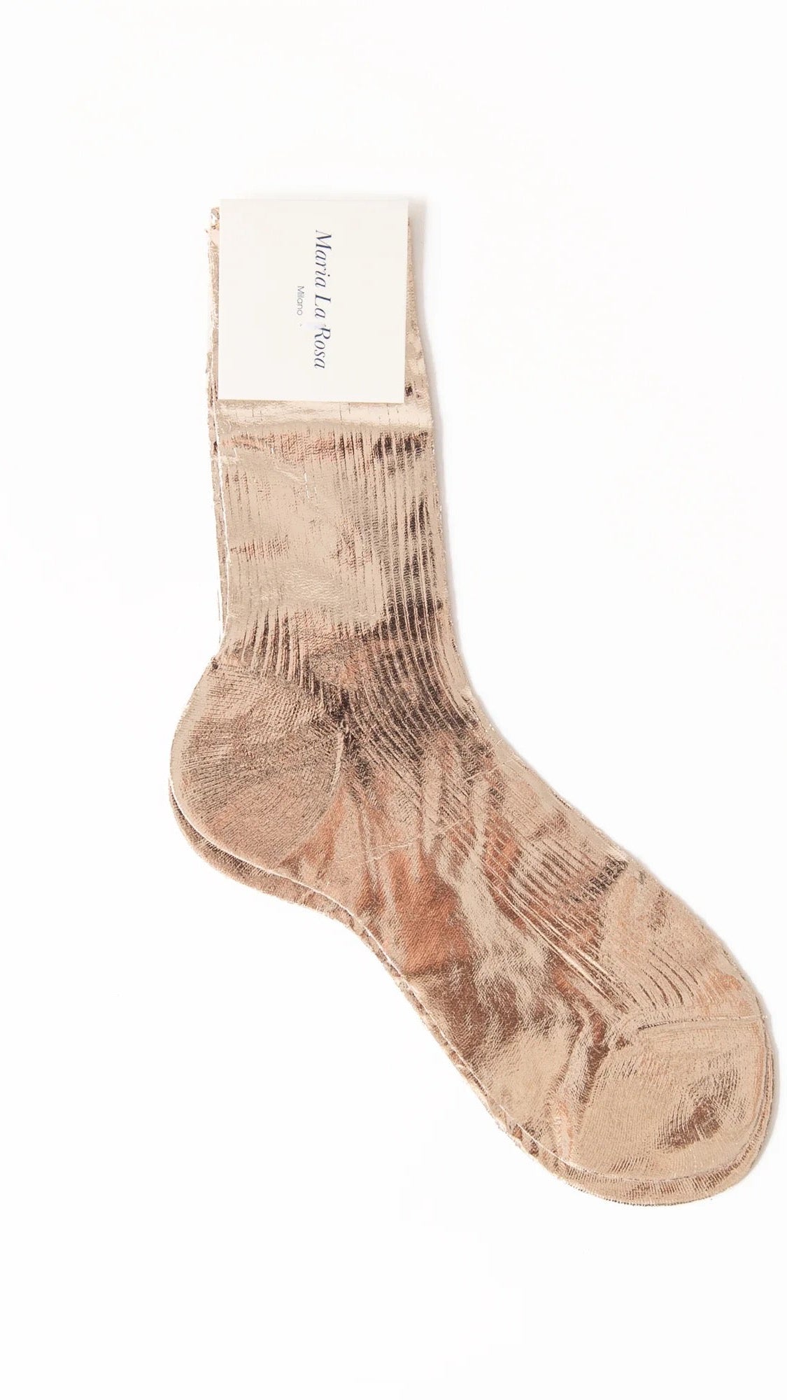 Laminated Ribbed Ankle Socks - The BLVD