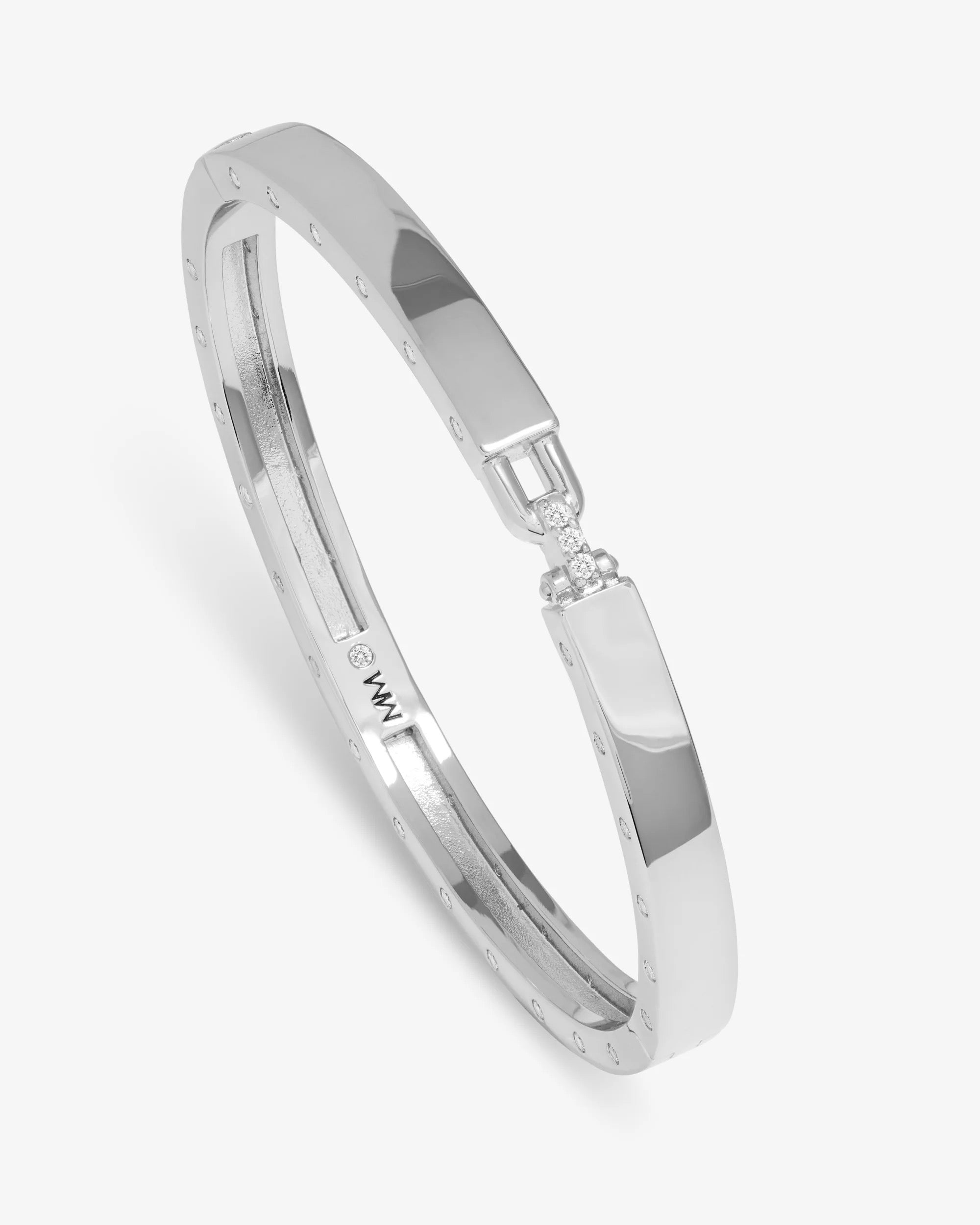 Ashley Lock Cuff 6mm jewelry detail - worn view - BLVD Boutik