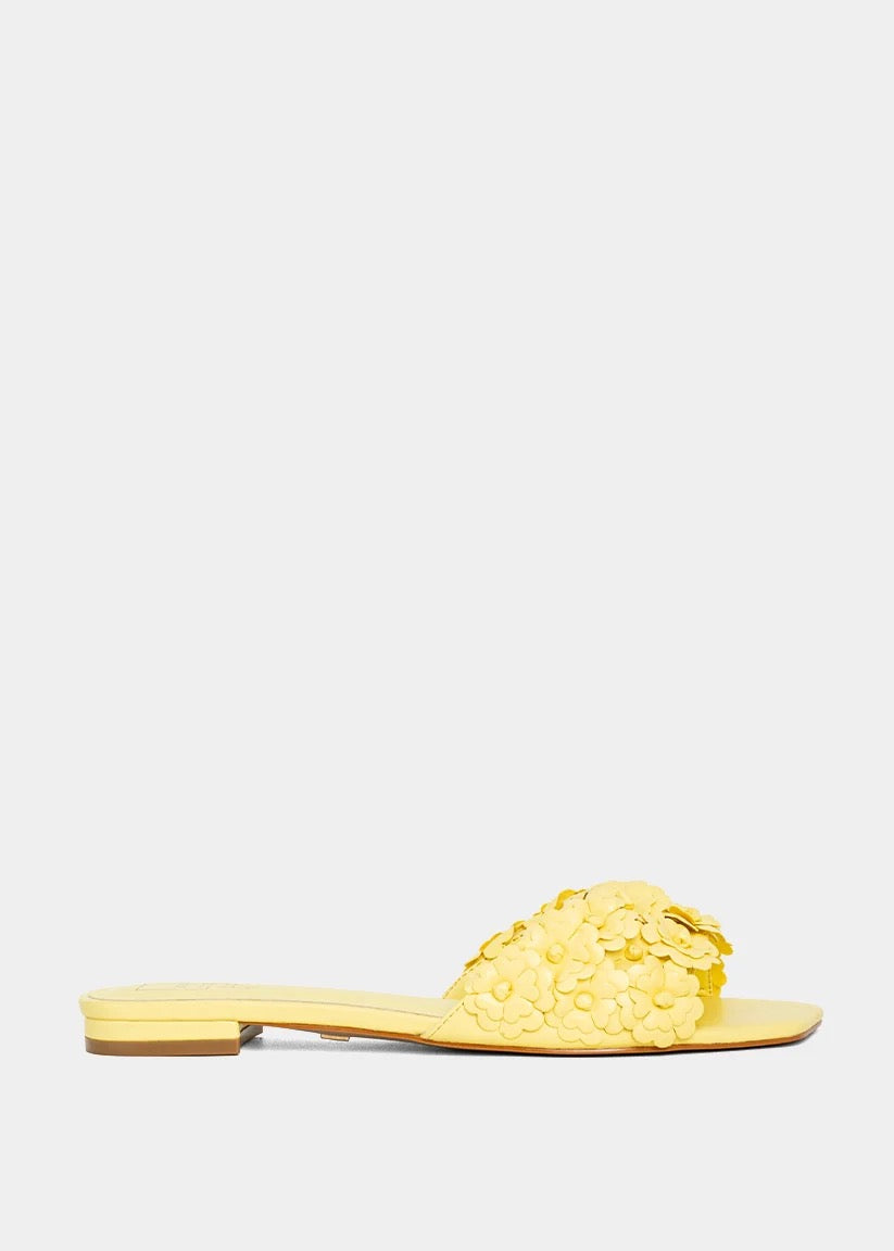 Camillia Flower Slide/Yellow - The BLVD