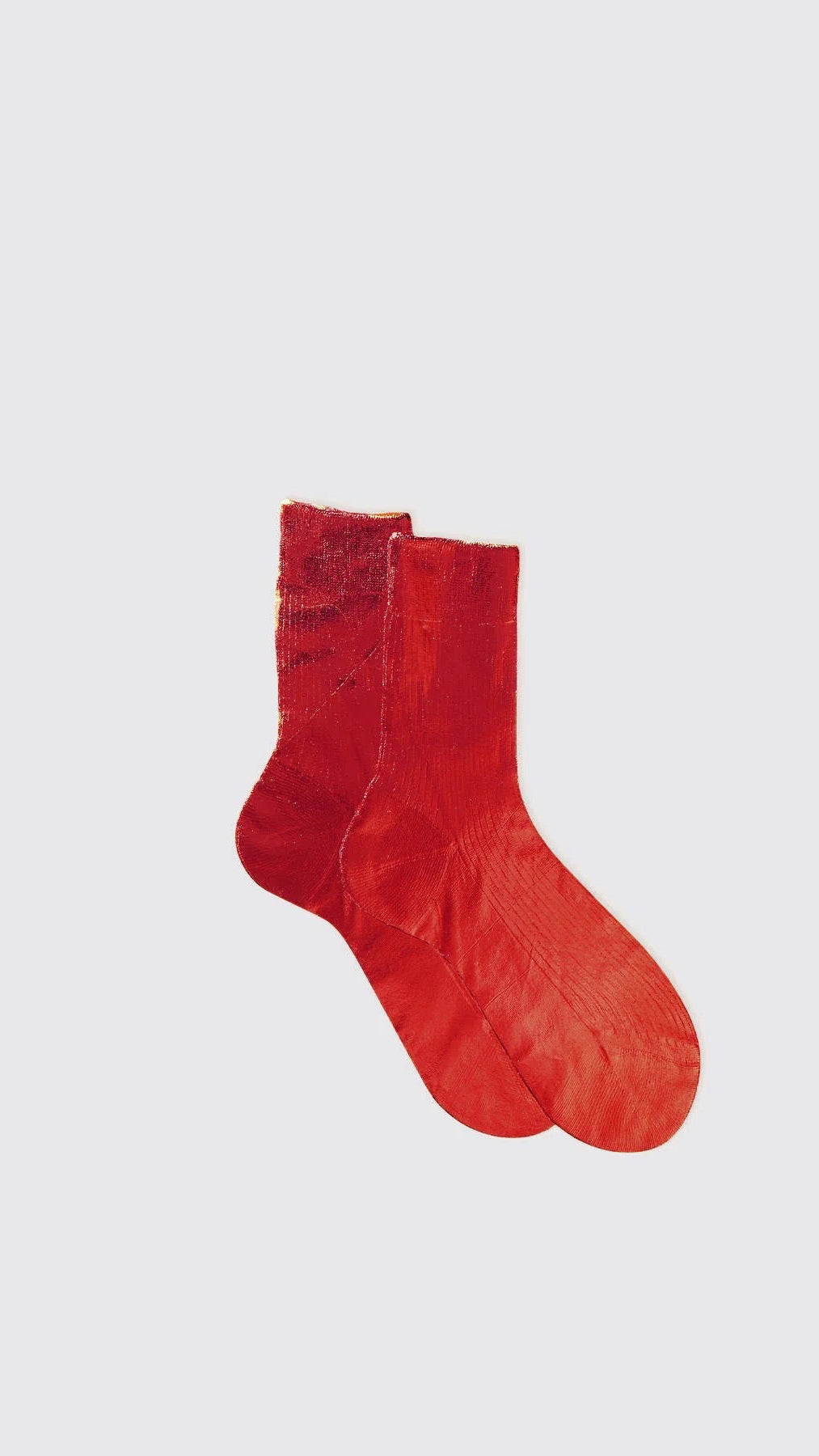 Laminated Ribbed Ankle Socks - The BLVD