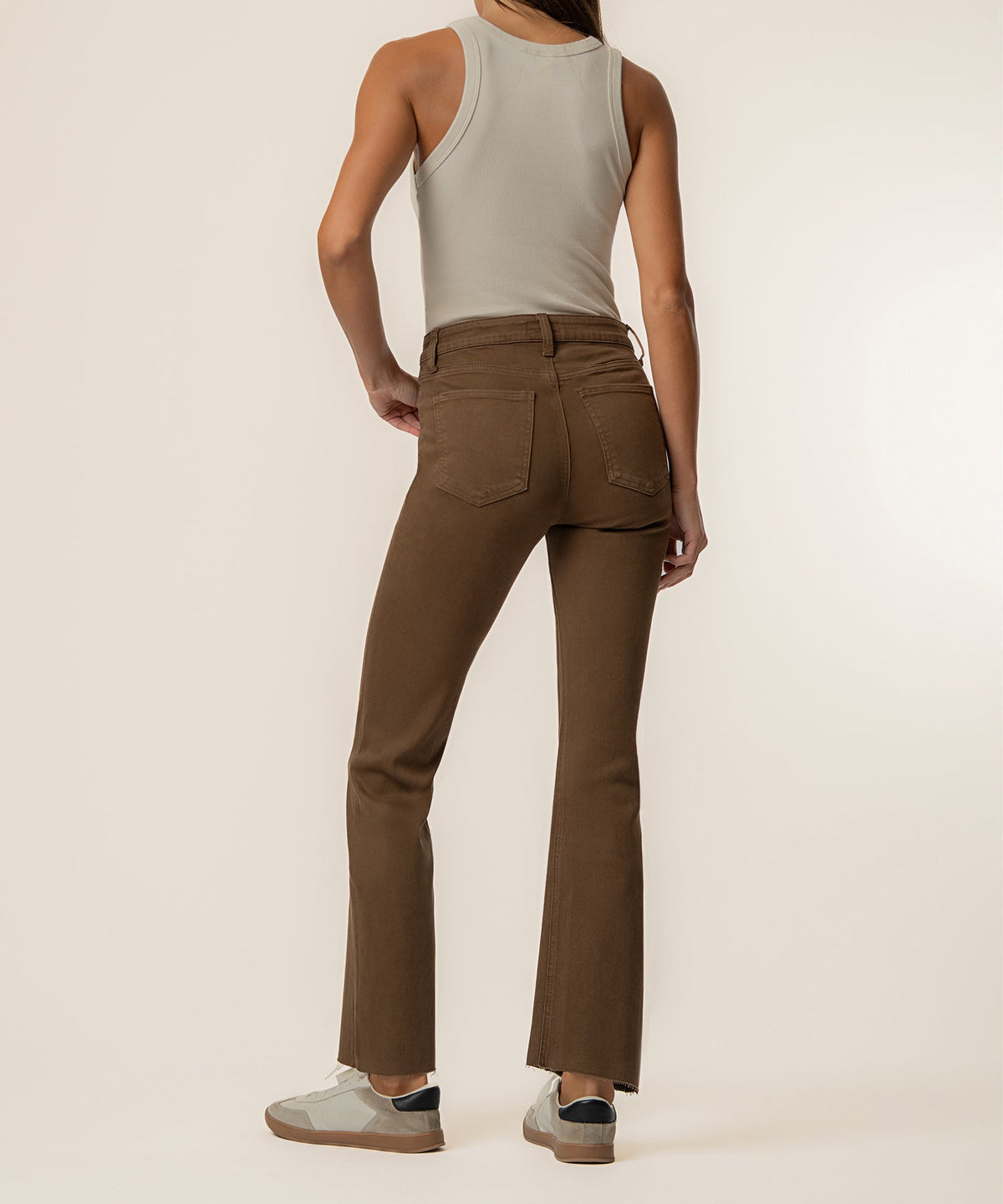 Pecan High Rise Flare Jeans