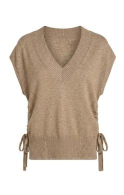 Diana V-Neck Sweater/Khaki