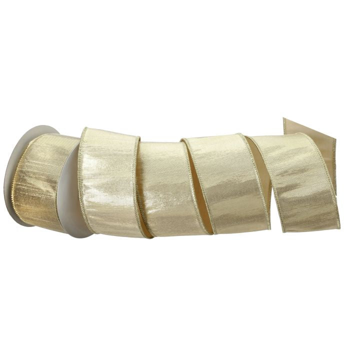 Metallic Dupion Ribbon Champagne - Regency