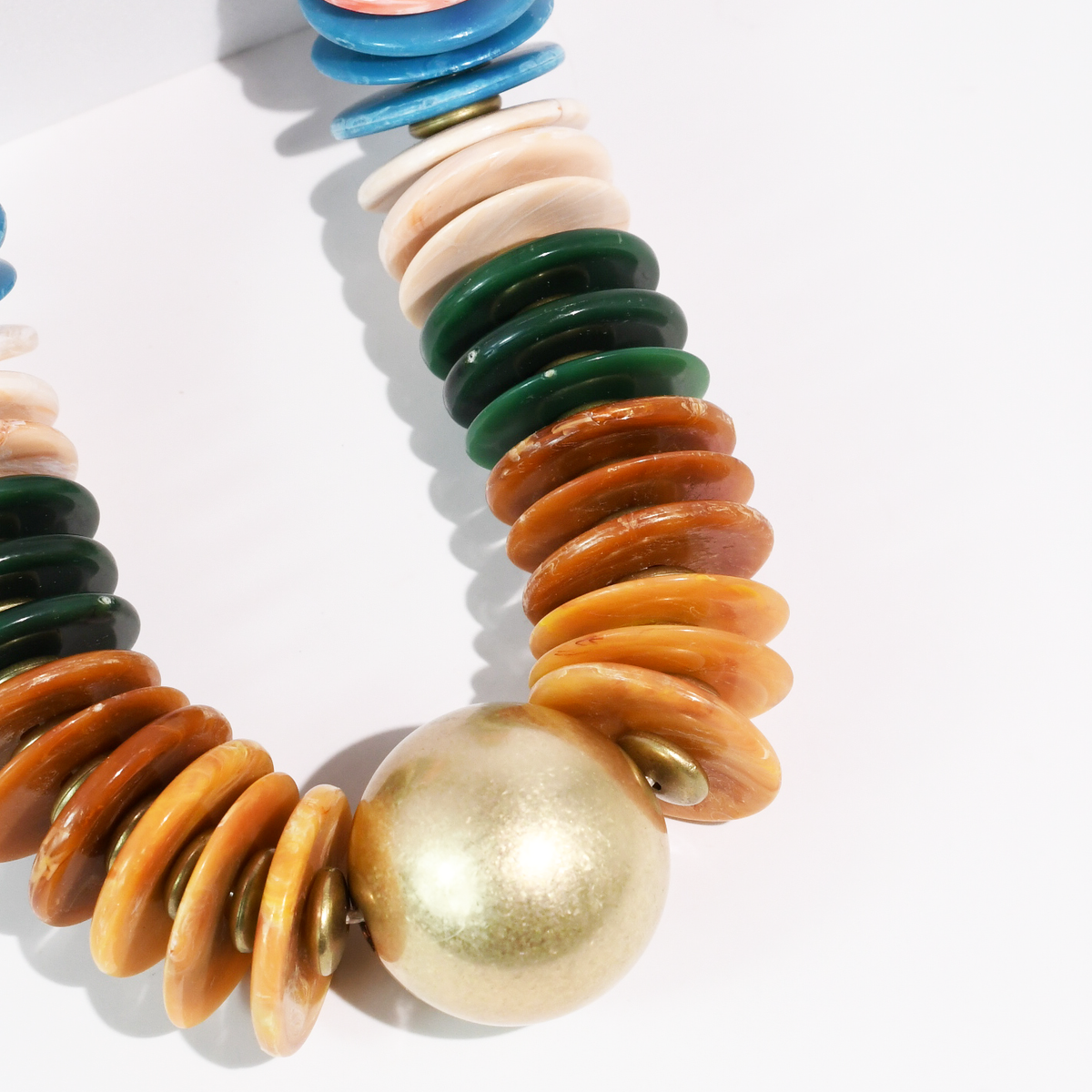Mix it Up Necklace multicolor disc beads, alternate view