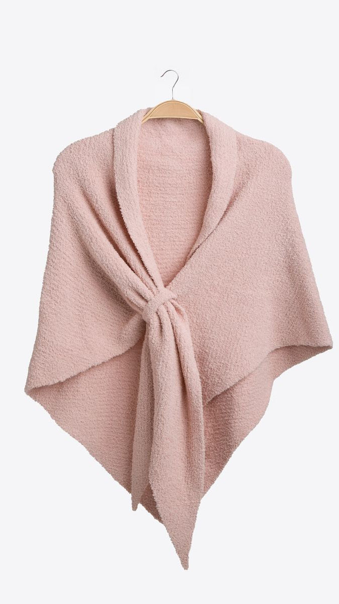 Pink Solid Shoulder Wrap/Shawl