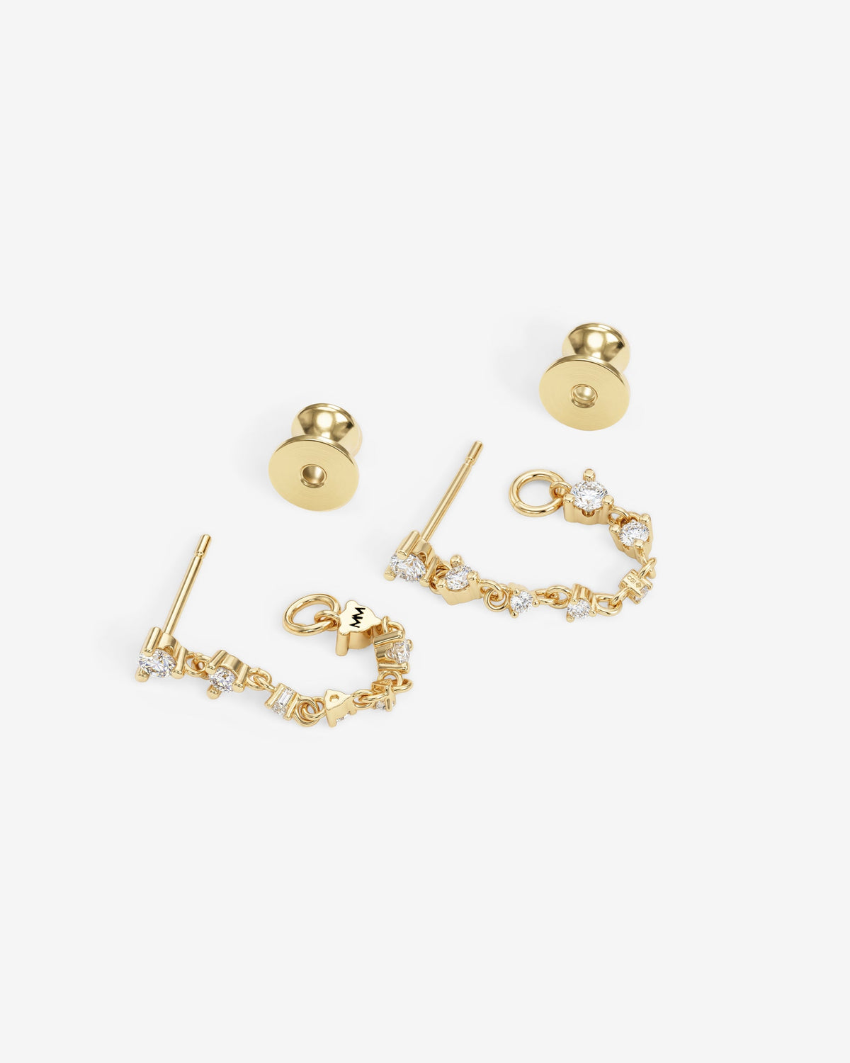 Not Your Basic Soft Hoop Earrings gold, side view