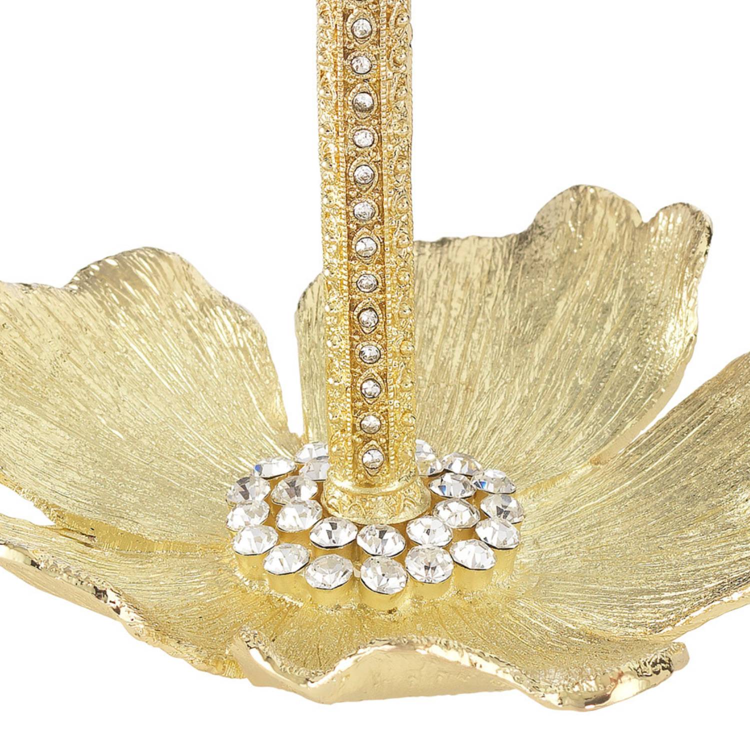 Olivia Riegel Gold Botanica floral crystal ring holder