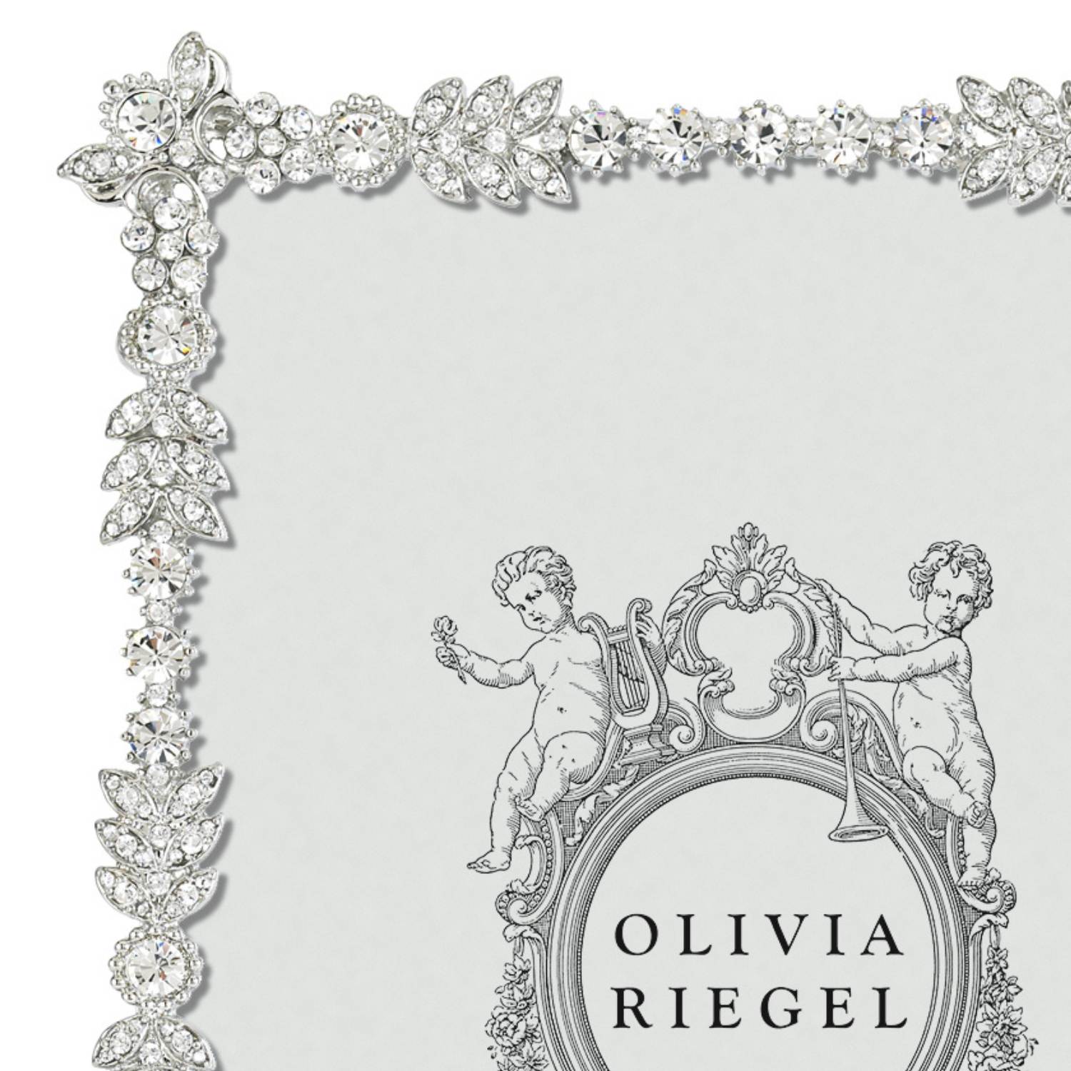 Olivia Riegel Silver Duchess 5 x 7 crystal picture frame