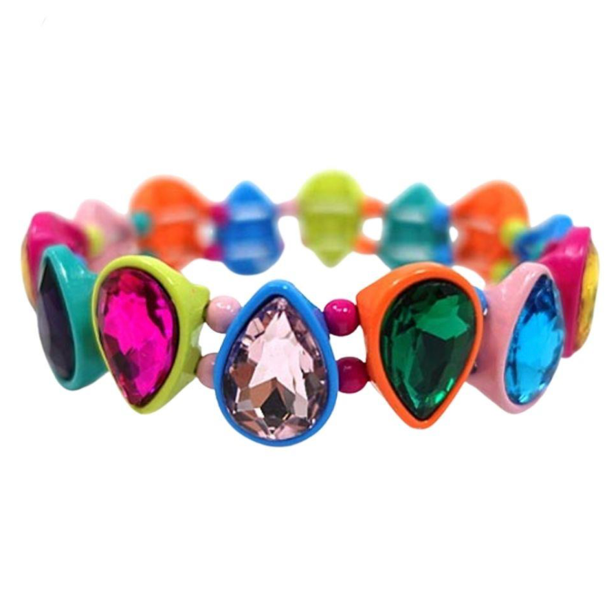 Multi Colored Enamel Stretch Bracelet