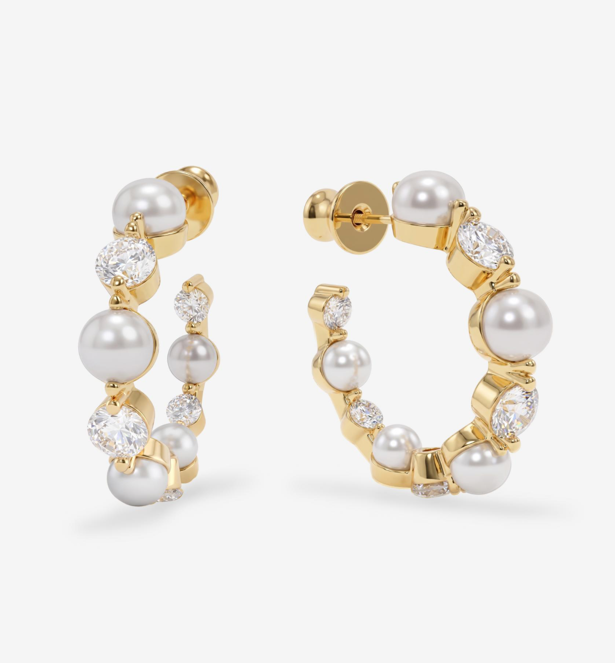 She's an Icon Pearl Hoops 1"