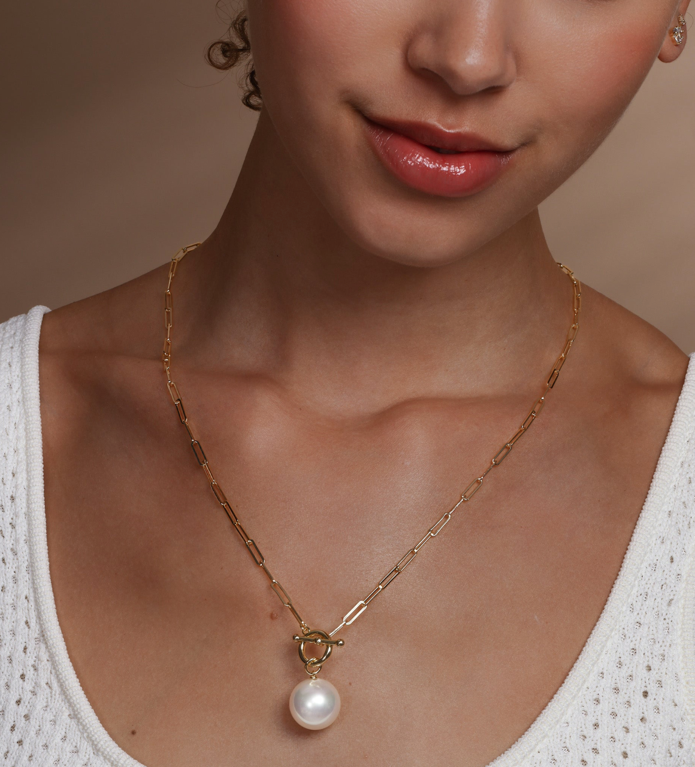 Life's A Ball Pearl Pendant Necklace