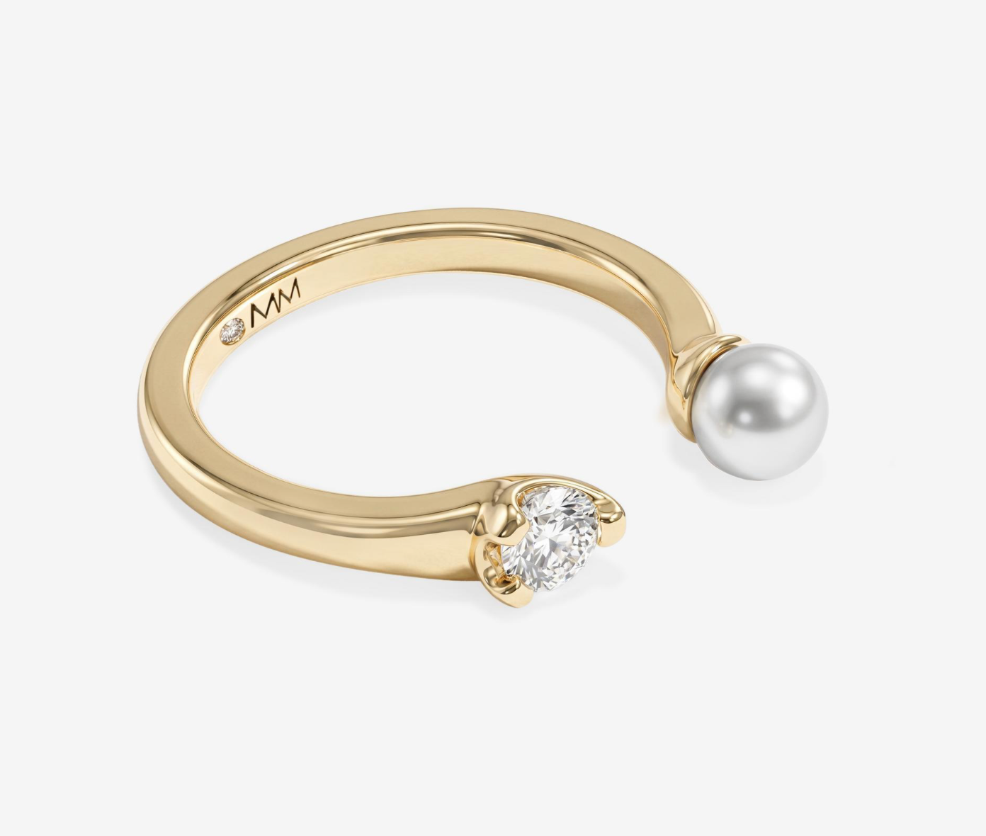 Perfect Pearl Open Ring