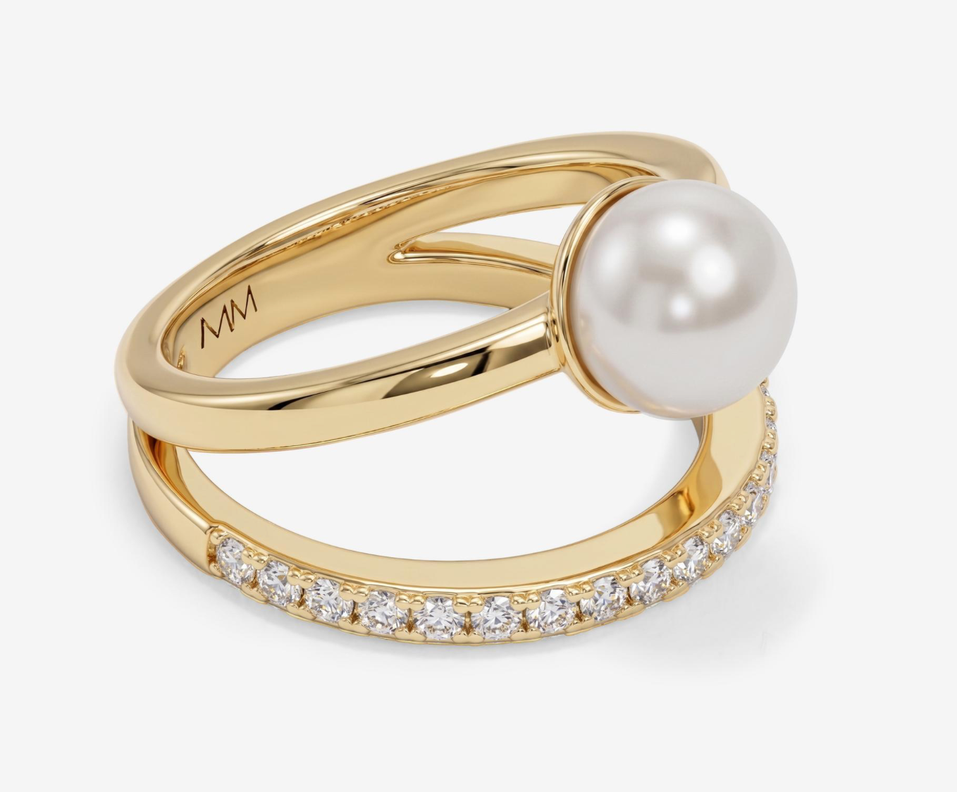 Perfect Pearl Stacked Ring