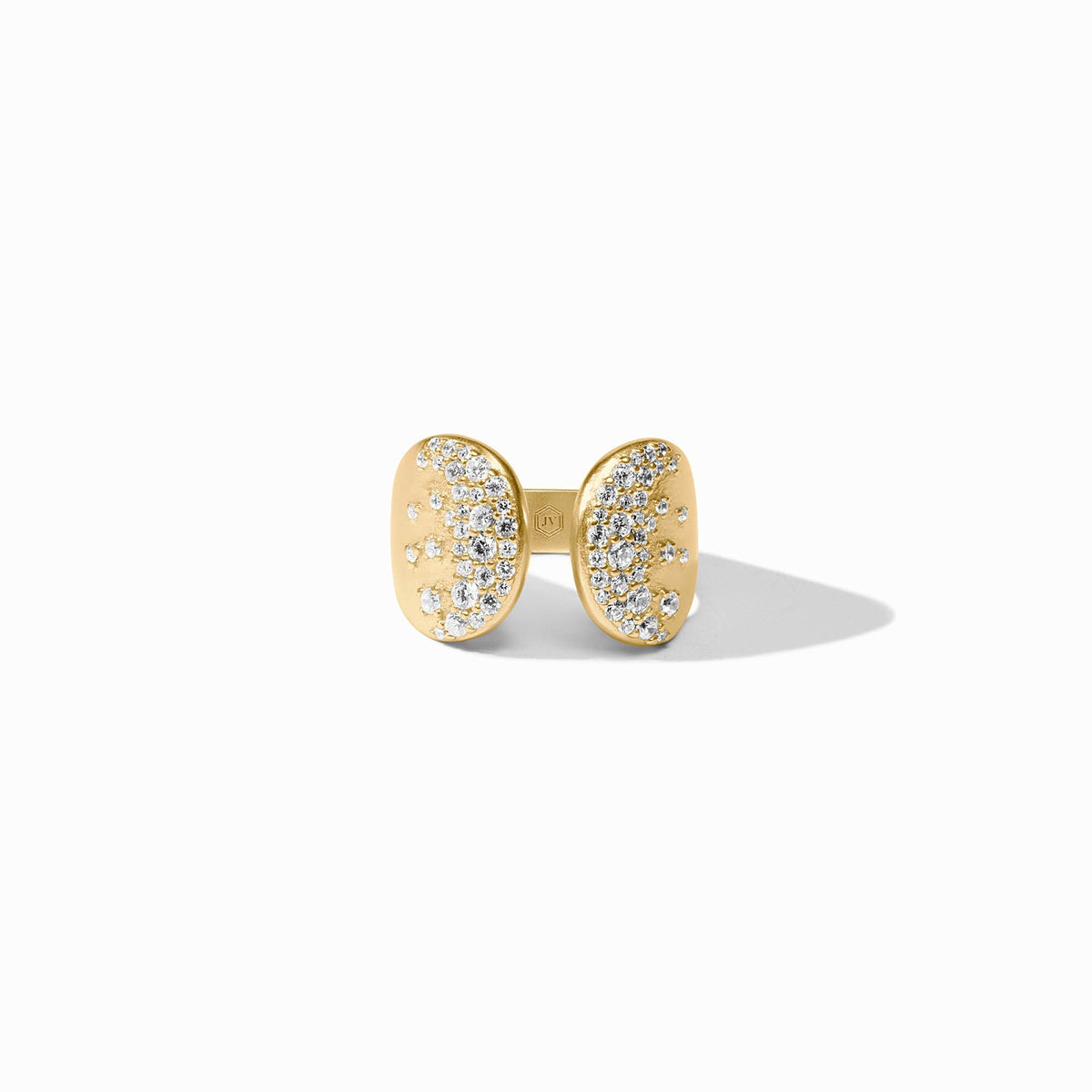 Julie Vos Stardust Ring in gold with clear cubic zirconia