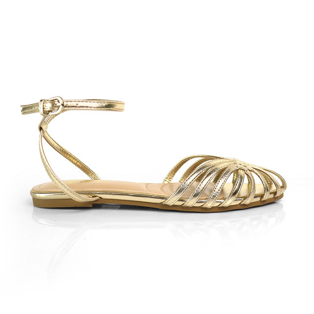 Gold Woven Braid Sandal