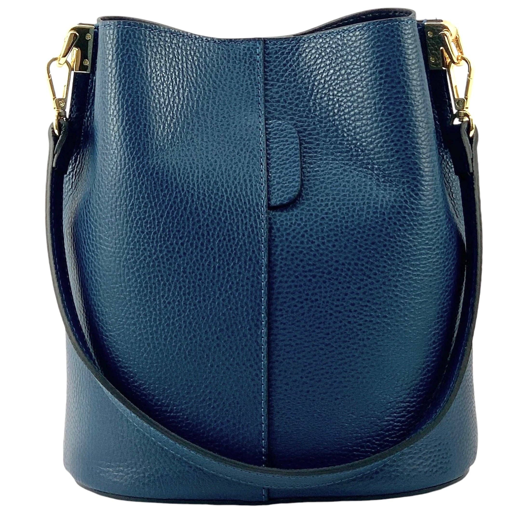 Giulia bucket bag in genuine leather accessory - back view - BLVD Boutik