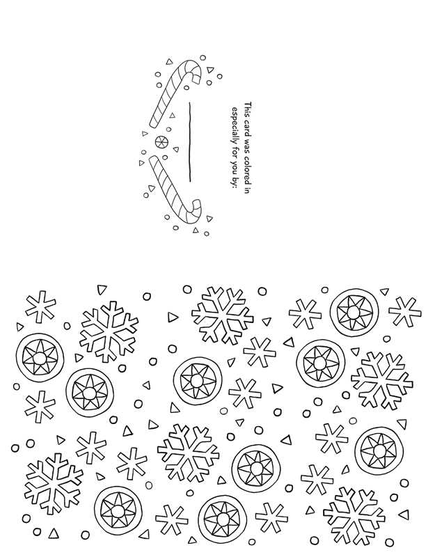 Color-Your-Own Christmas Greeting Cards