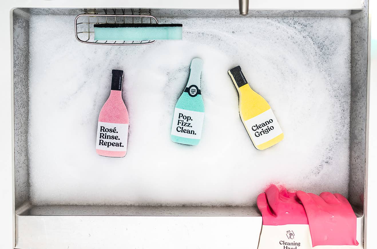 Scrubbly sponge rose rinse repeat product photo - packaging view - BLVD Boutik