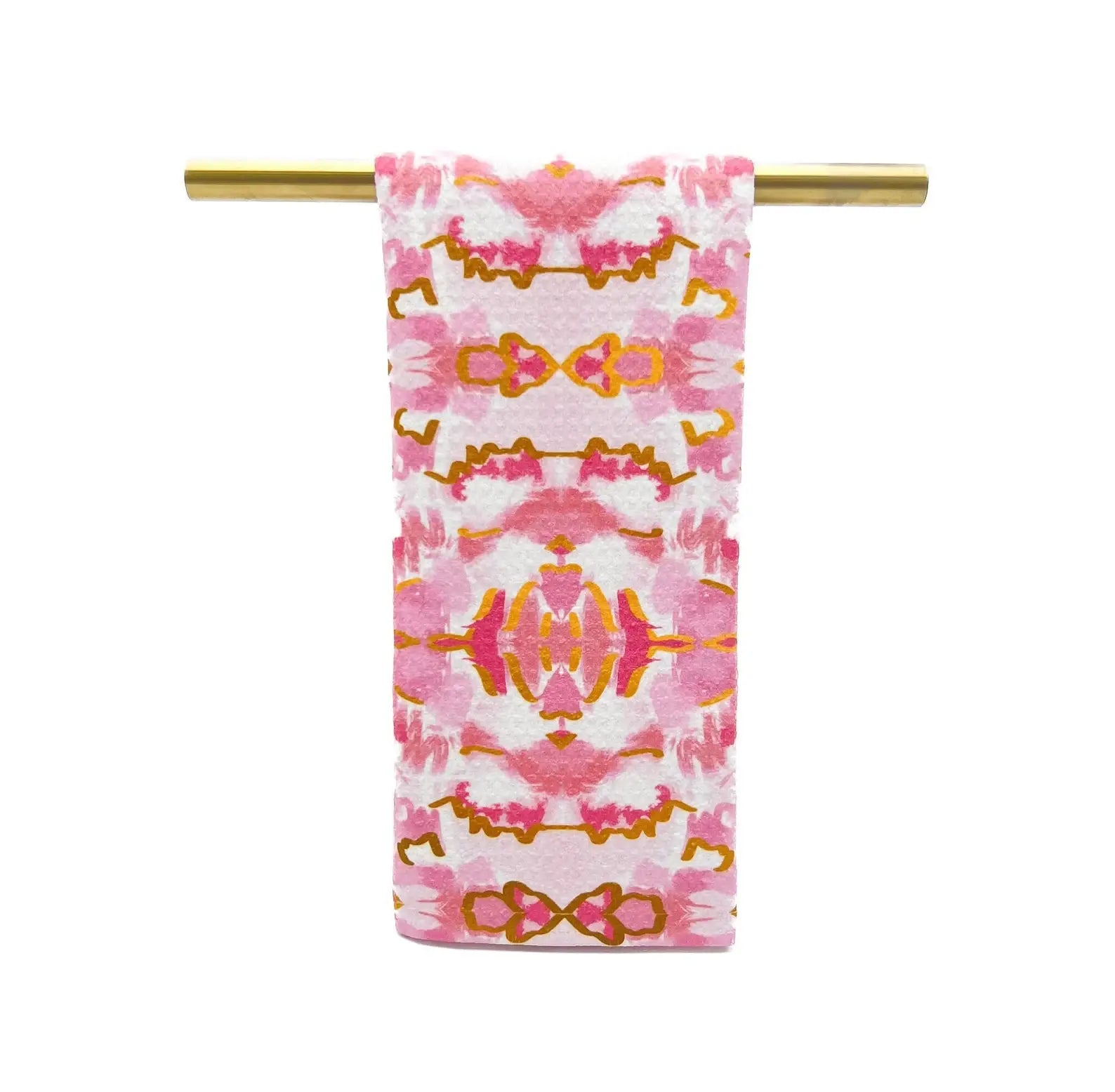 Pink Kaleidoscope tea towel product photo - BLVD Boutik