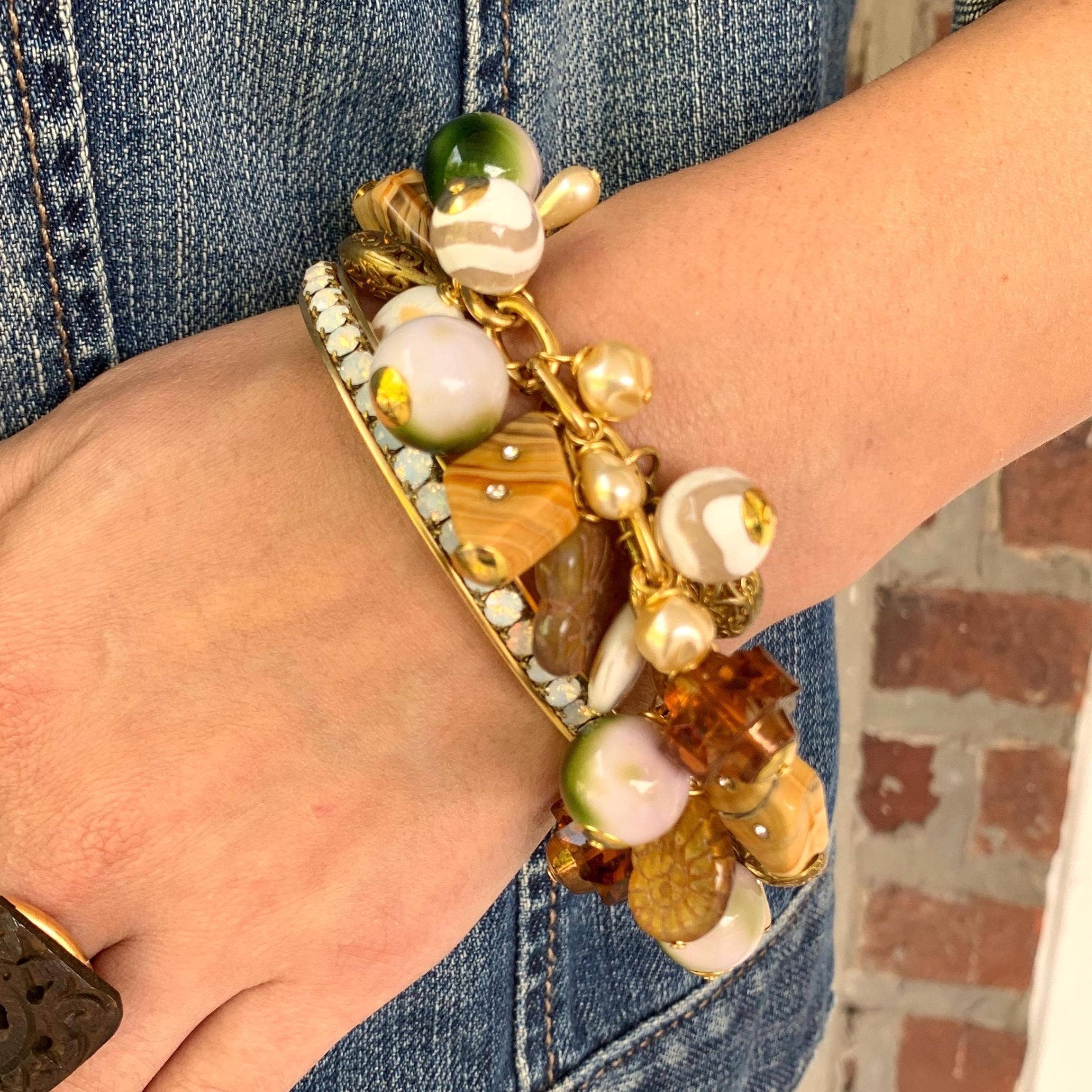 Earthen Beaded Charm Bracelet - The BLVD