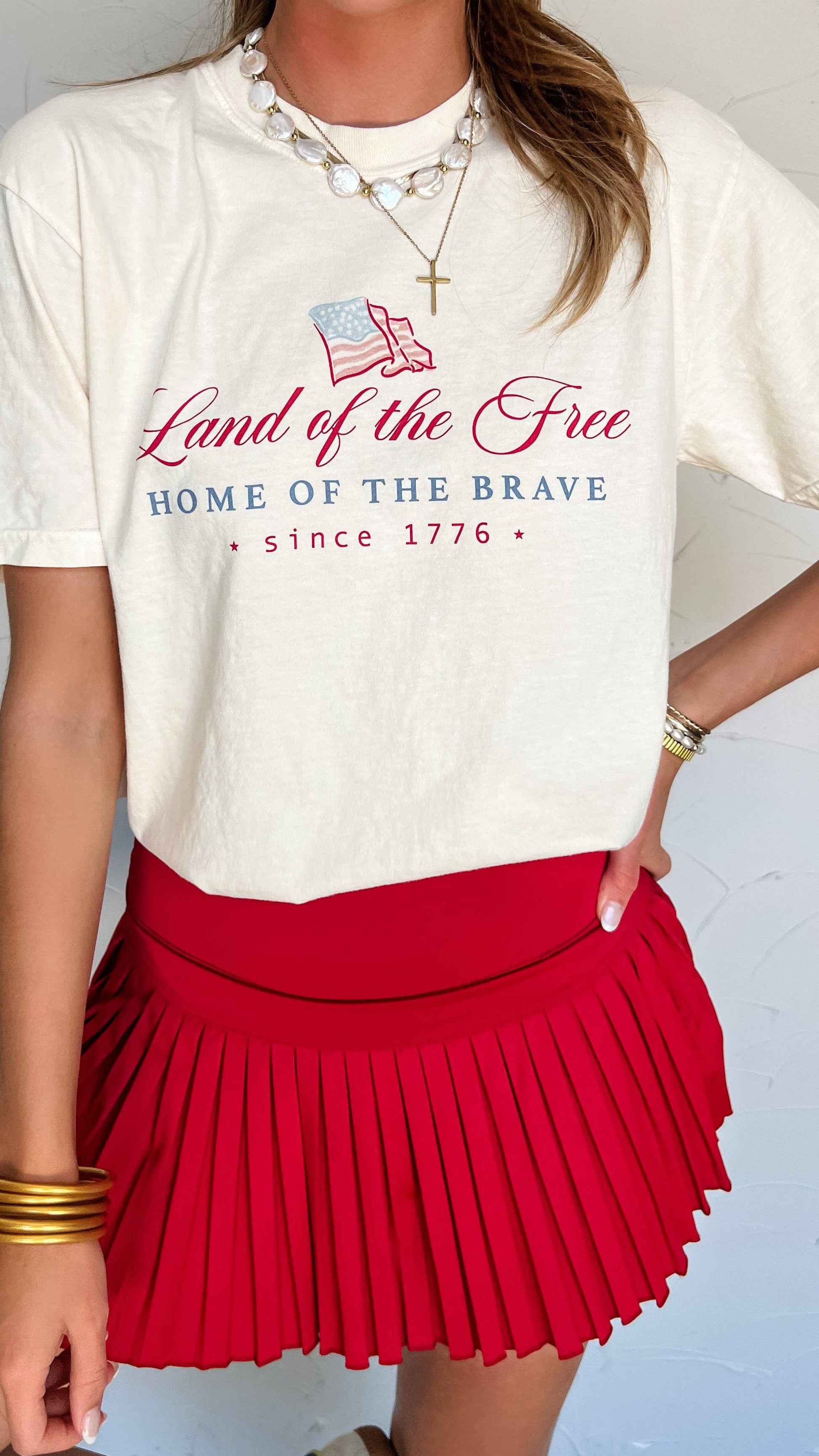 Land of the Free Watercolor Tee