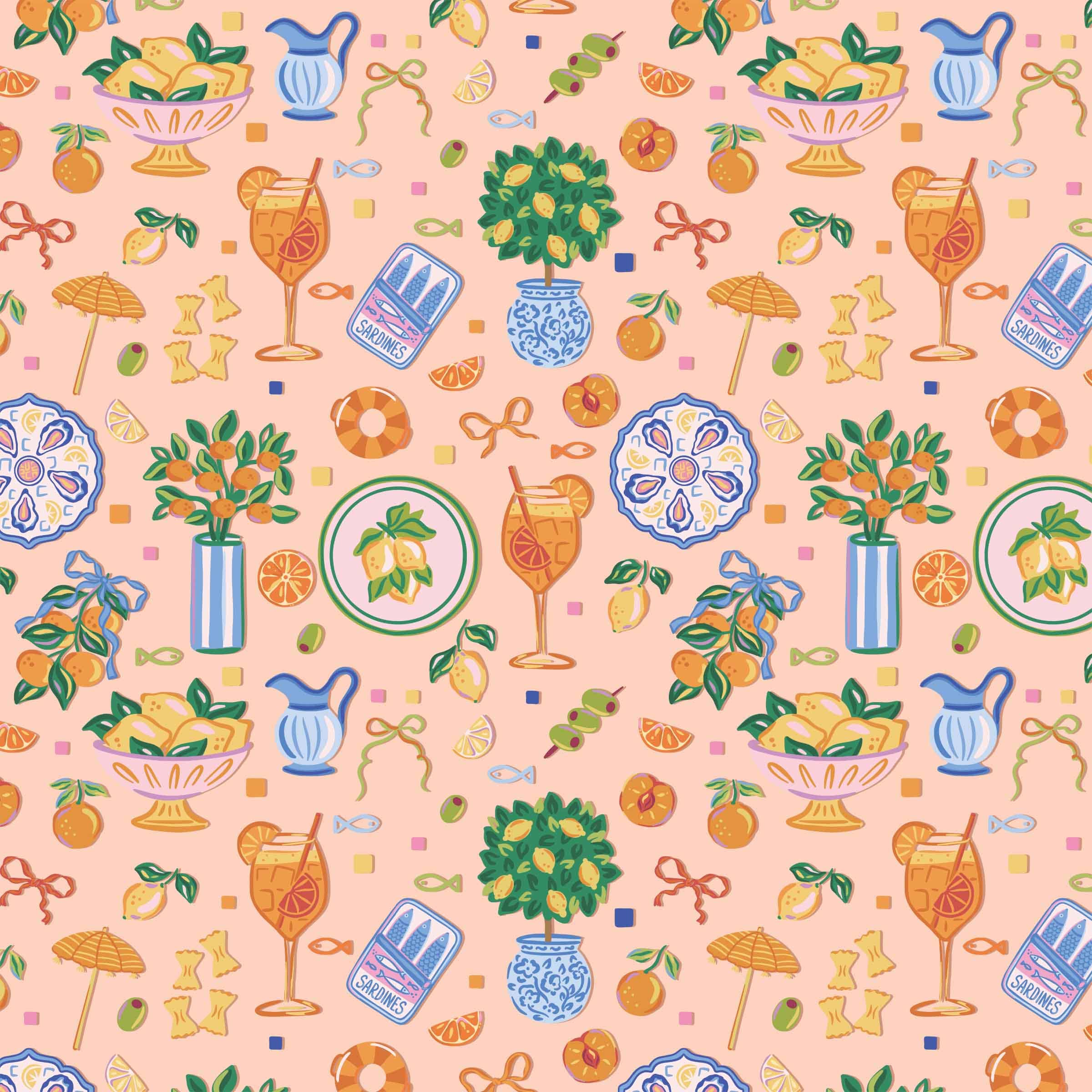 Beau Bottles Citrus Spritz champagne bottle wrap — detail view — BLVD Boutik