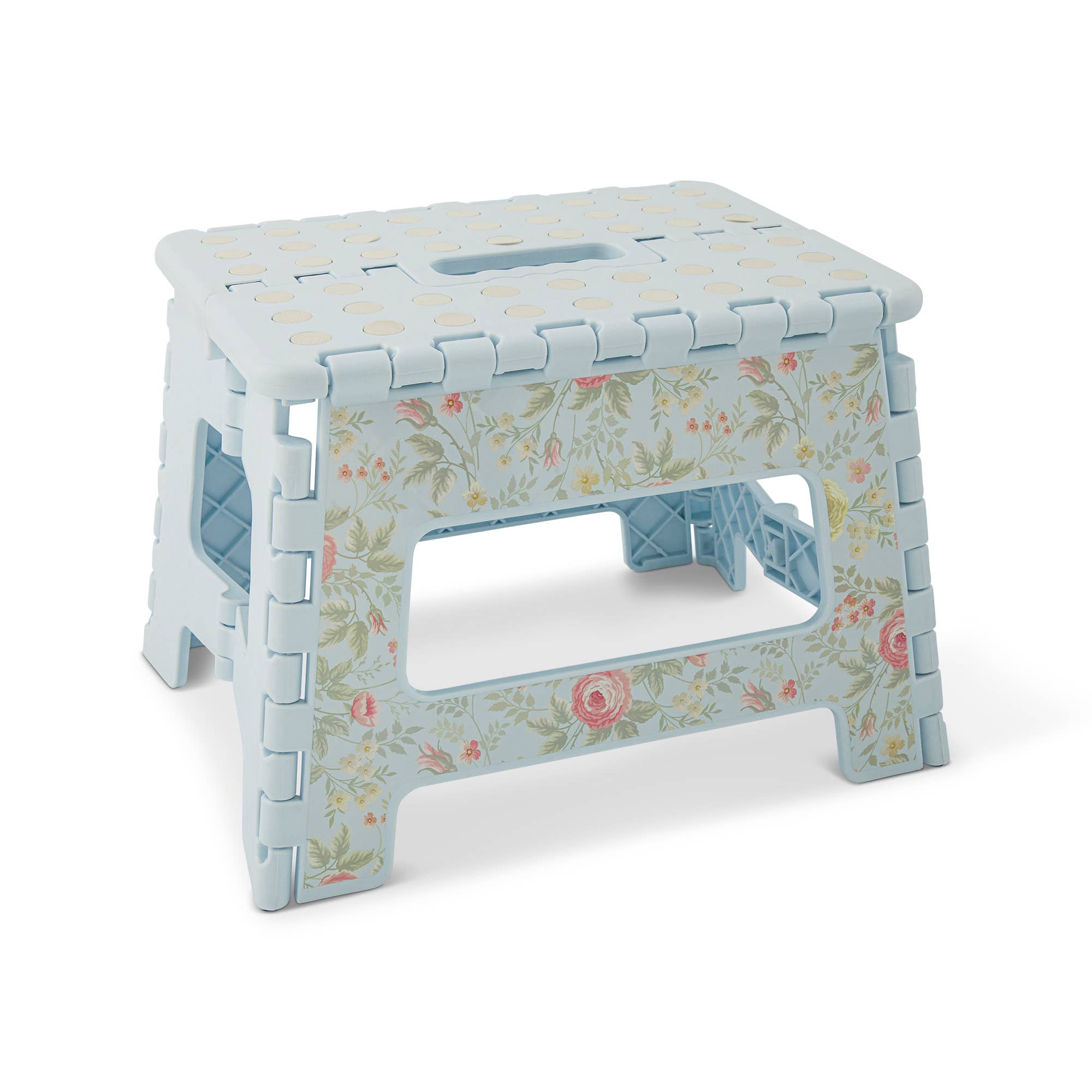 9" Printed Foldable Step Stool in Blue