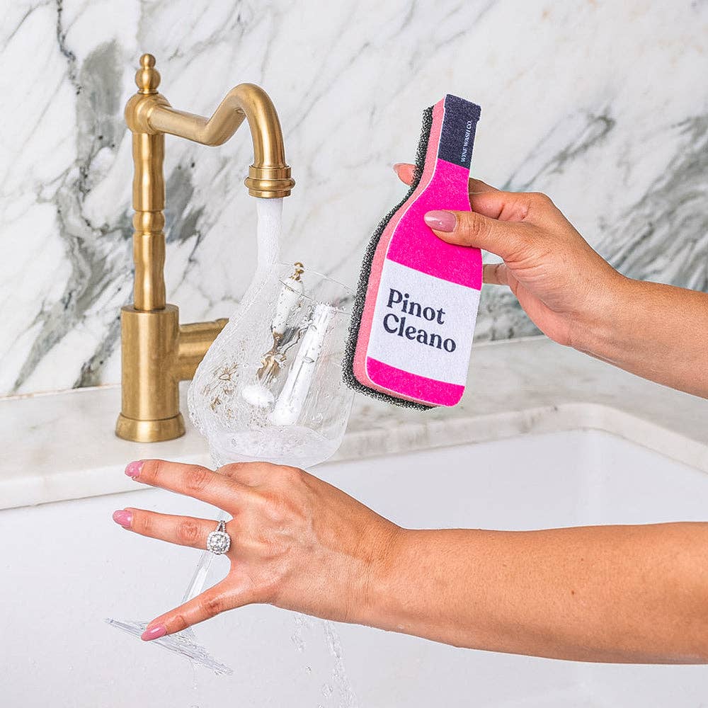 Scrubbly sponge pink pinot product photo - alternate view - BLVD Boutik