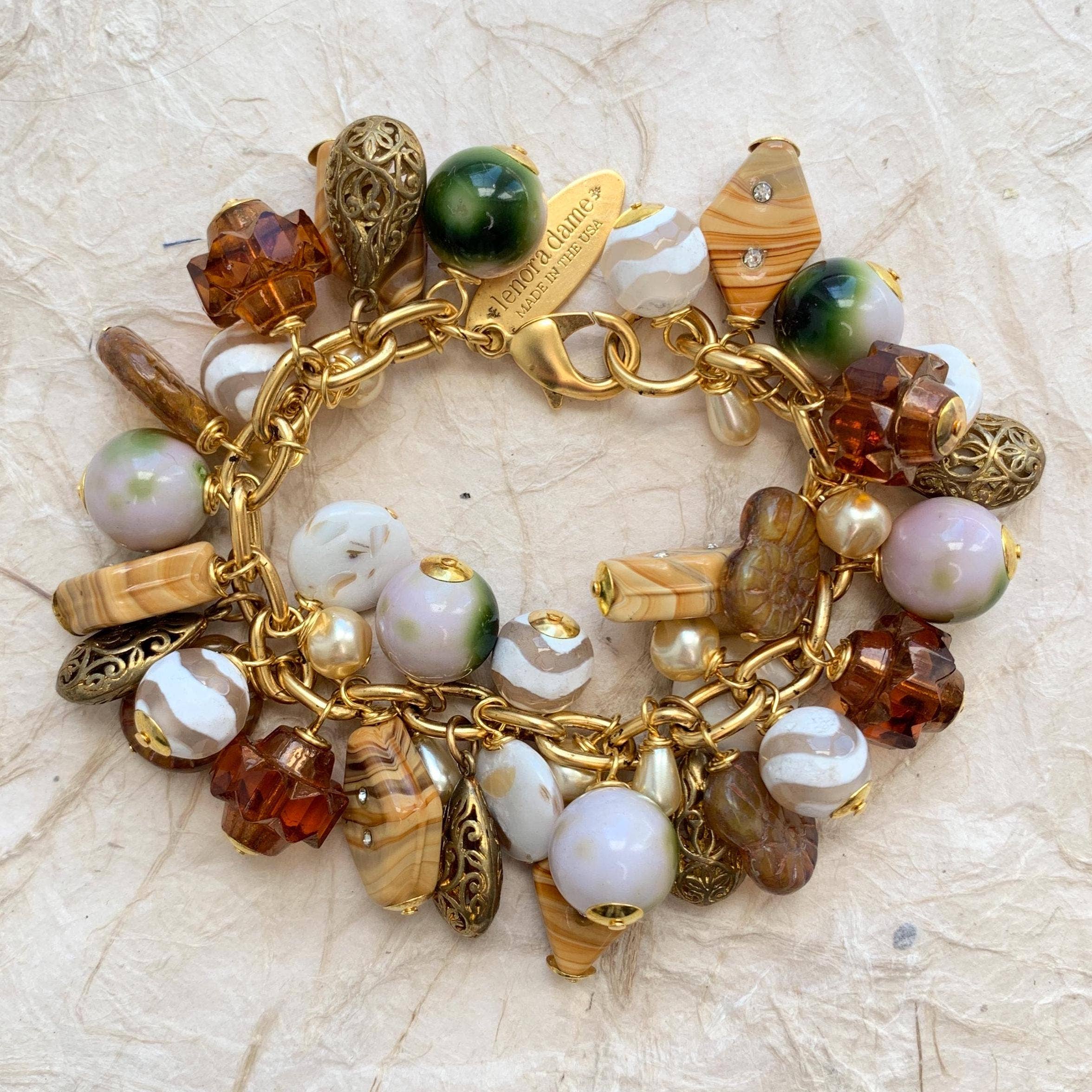 Earthen Beaded Charm Bracelet - The BLVD