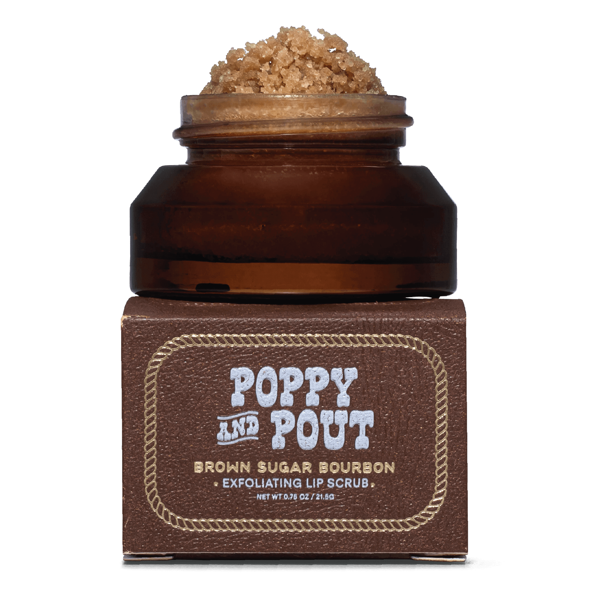 Lip scrub Rhinestone Rodeo Brown Sugar Bourbon product photo - full view - BLVD Boutik