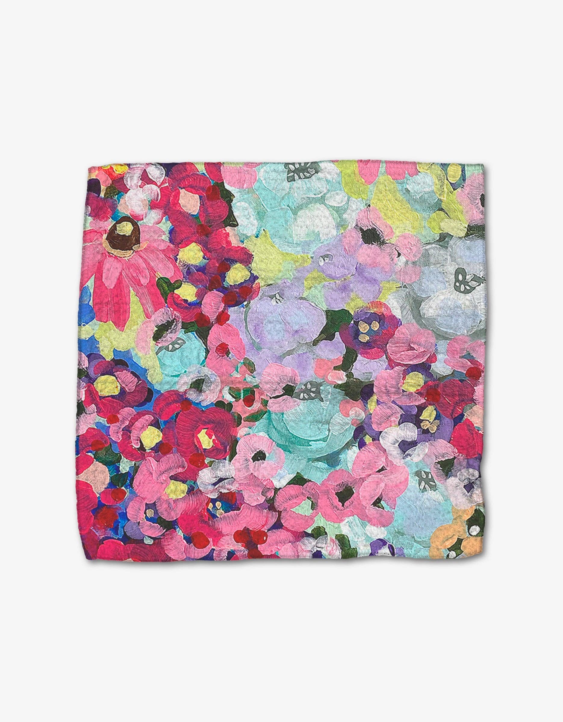 Pink Fields of Joy dishcloth set product photo - styled view - BLVD Boutik